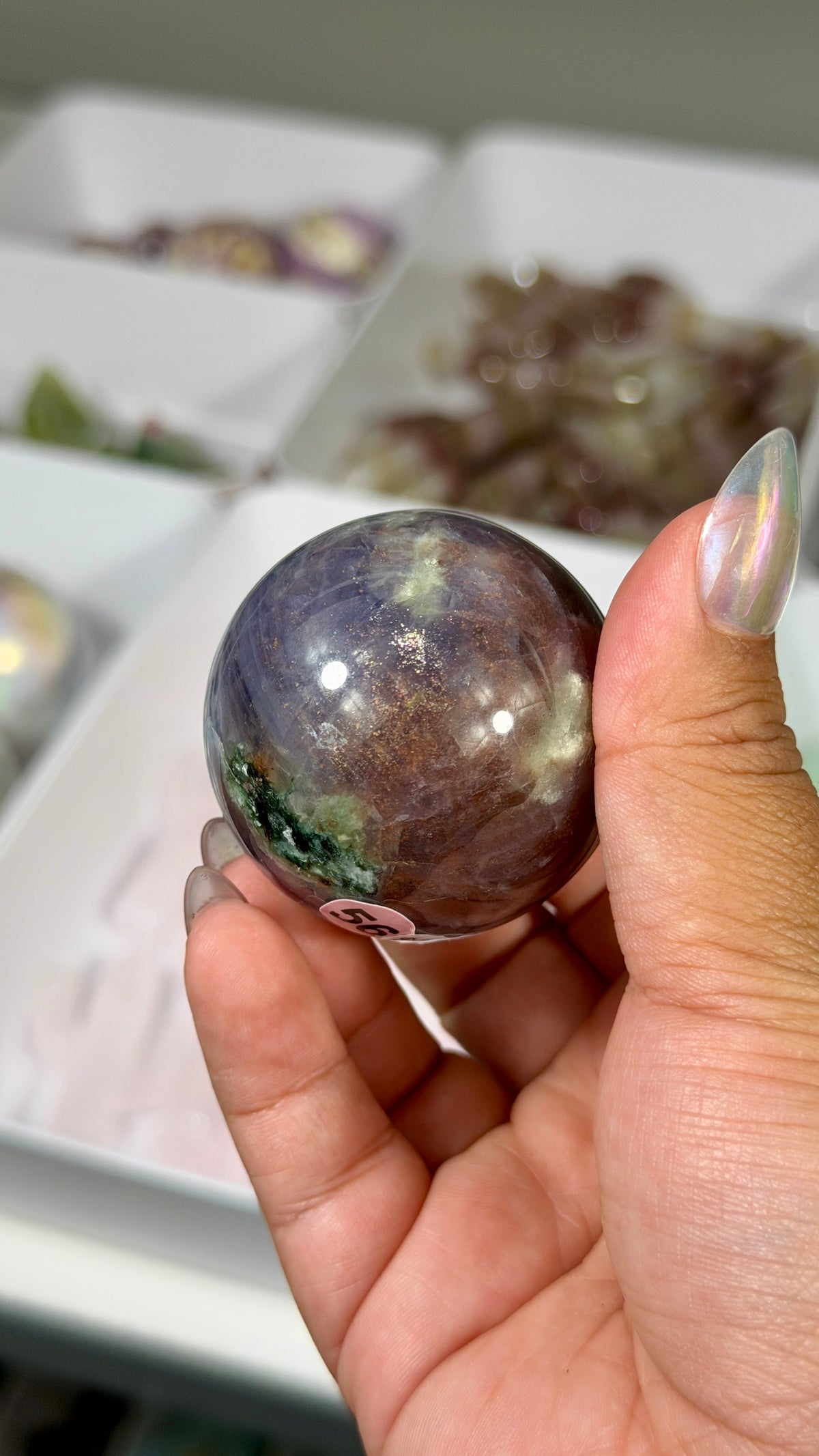 Gorgeous Iolite Sunstone Sphere | Opt 56