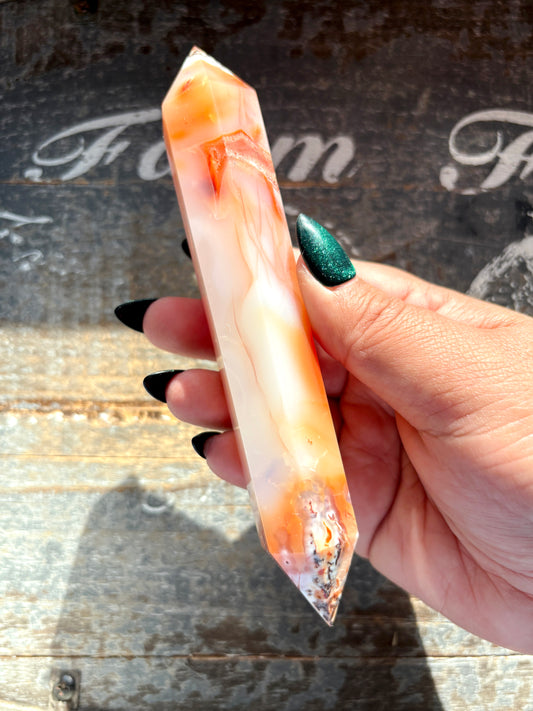 Gorgeous Carnelian Wand from Madagascar