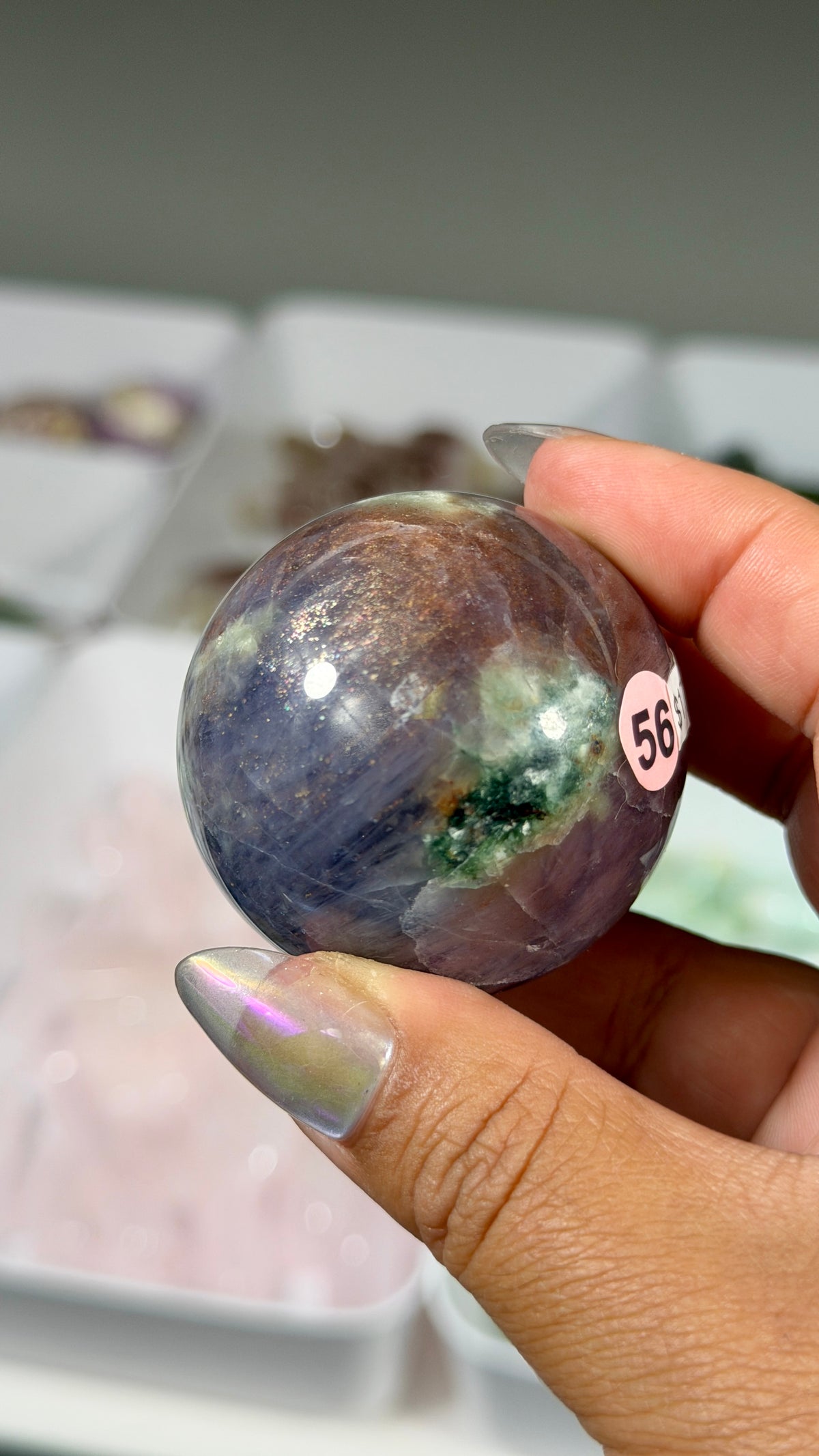 Gorgeous Iolite Sunstone Sphere | Opt 56