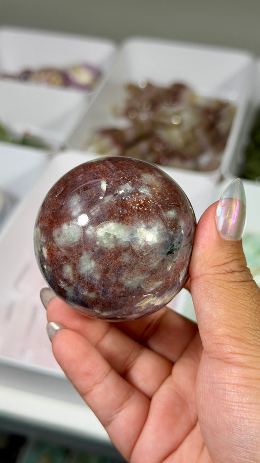 Gorgeous Iolite Sunstone Sphere | Opt 58