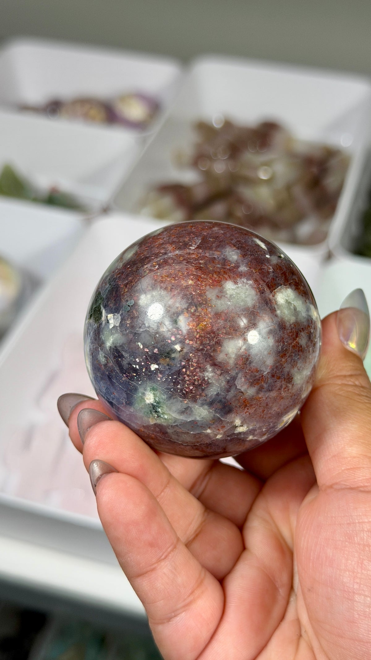 Gorgeous Iolite Sunstone Sphere | Opt 58