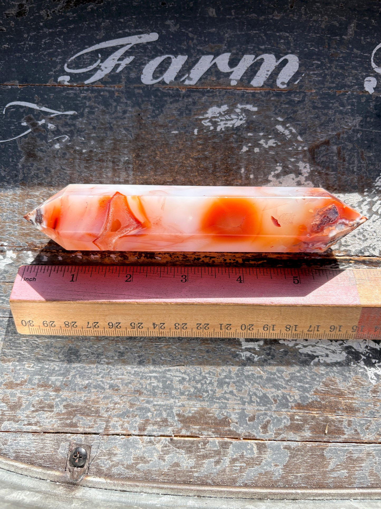 Gorgeous Carnelian Wand from Madagascar