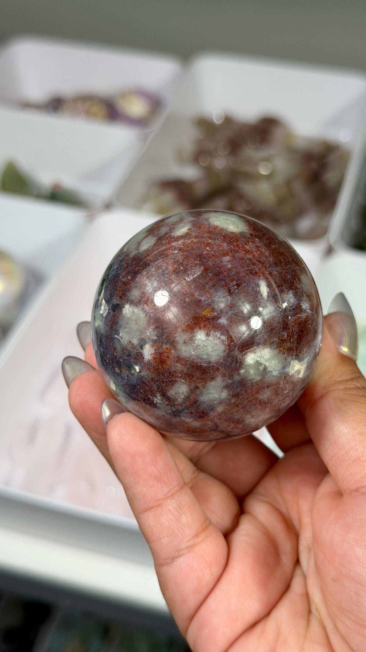 Gorgeous Iolite Sunstone Sphere | Opt 58
