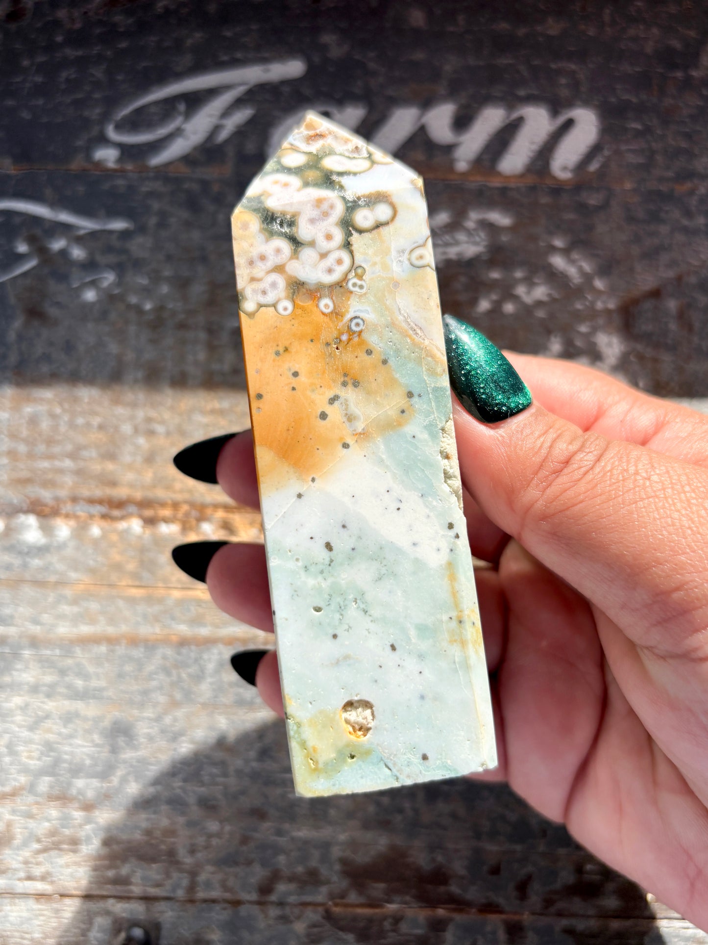 Gorgeous Authentic Ocean Jasper Tower from Madagascar *RARE*