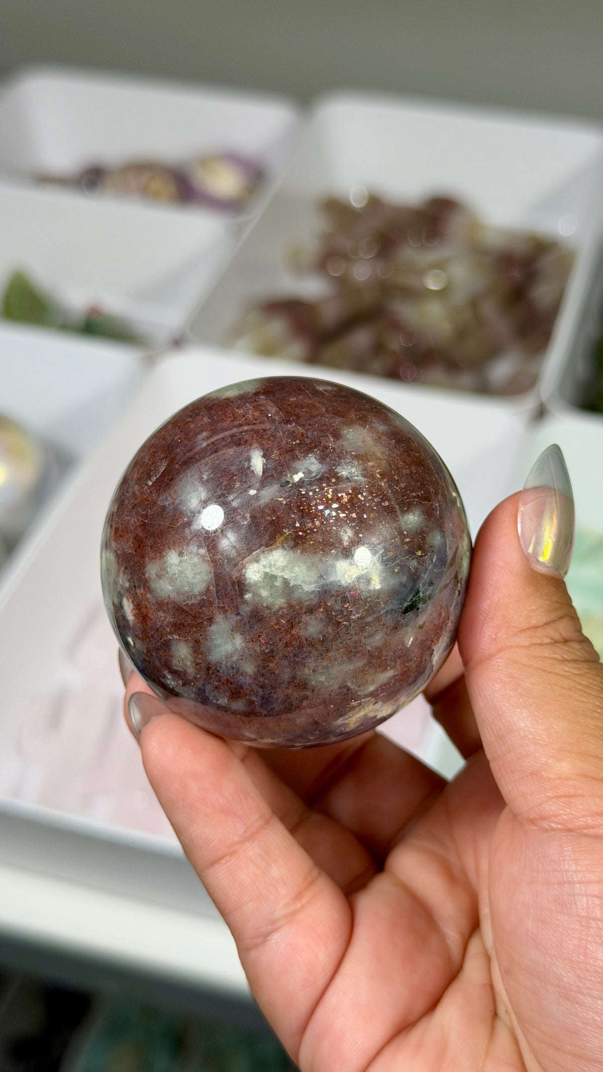 Gorgeous Iolite Sunstone Sphere | Opt 58