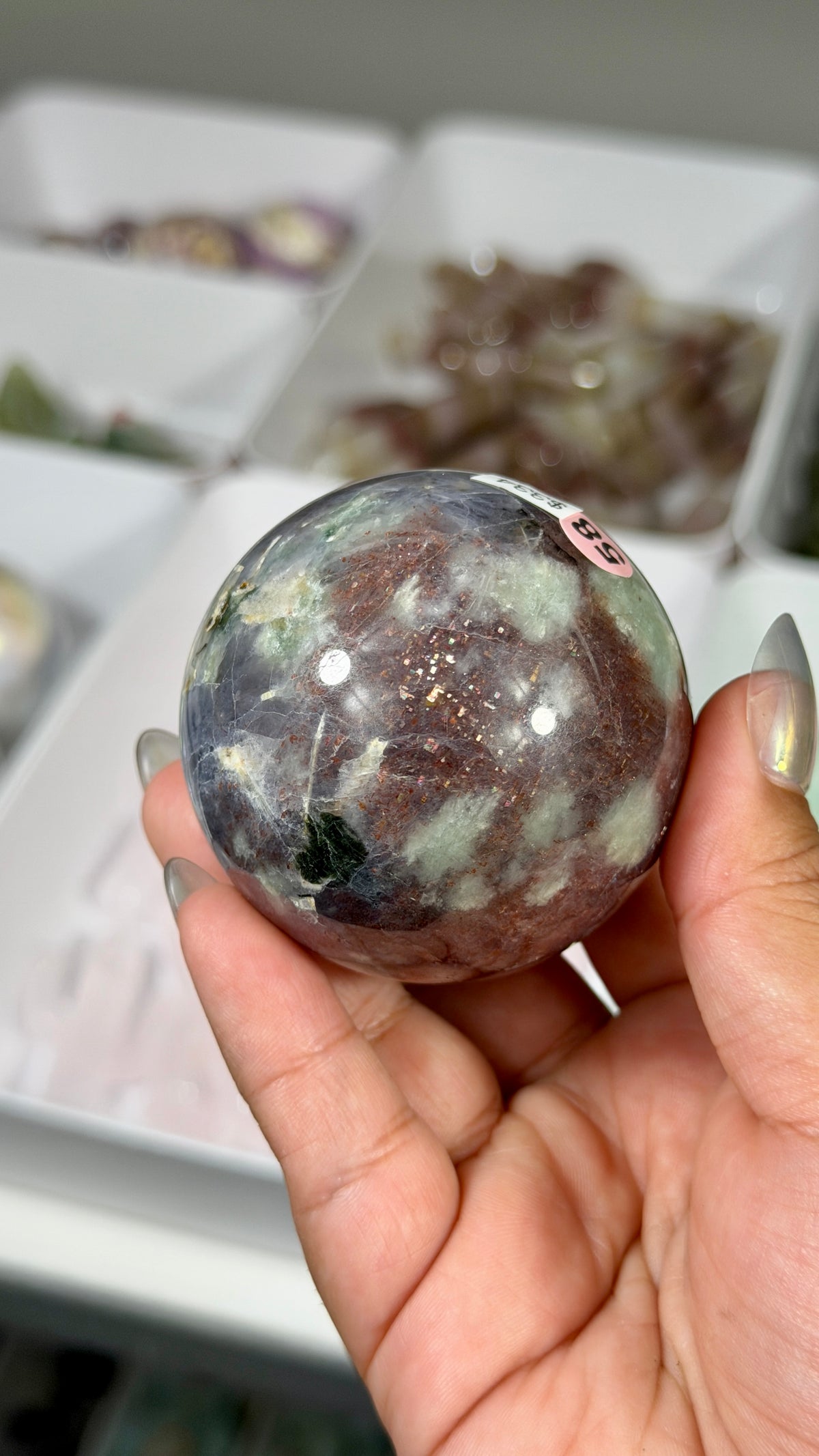Gorgeous Iolite Sunstone Sphere | Opt 58