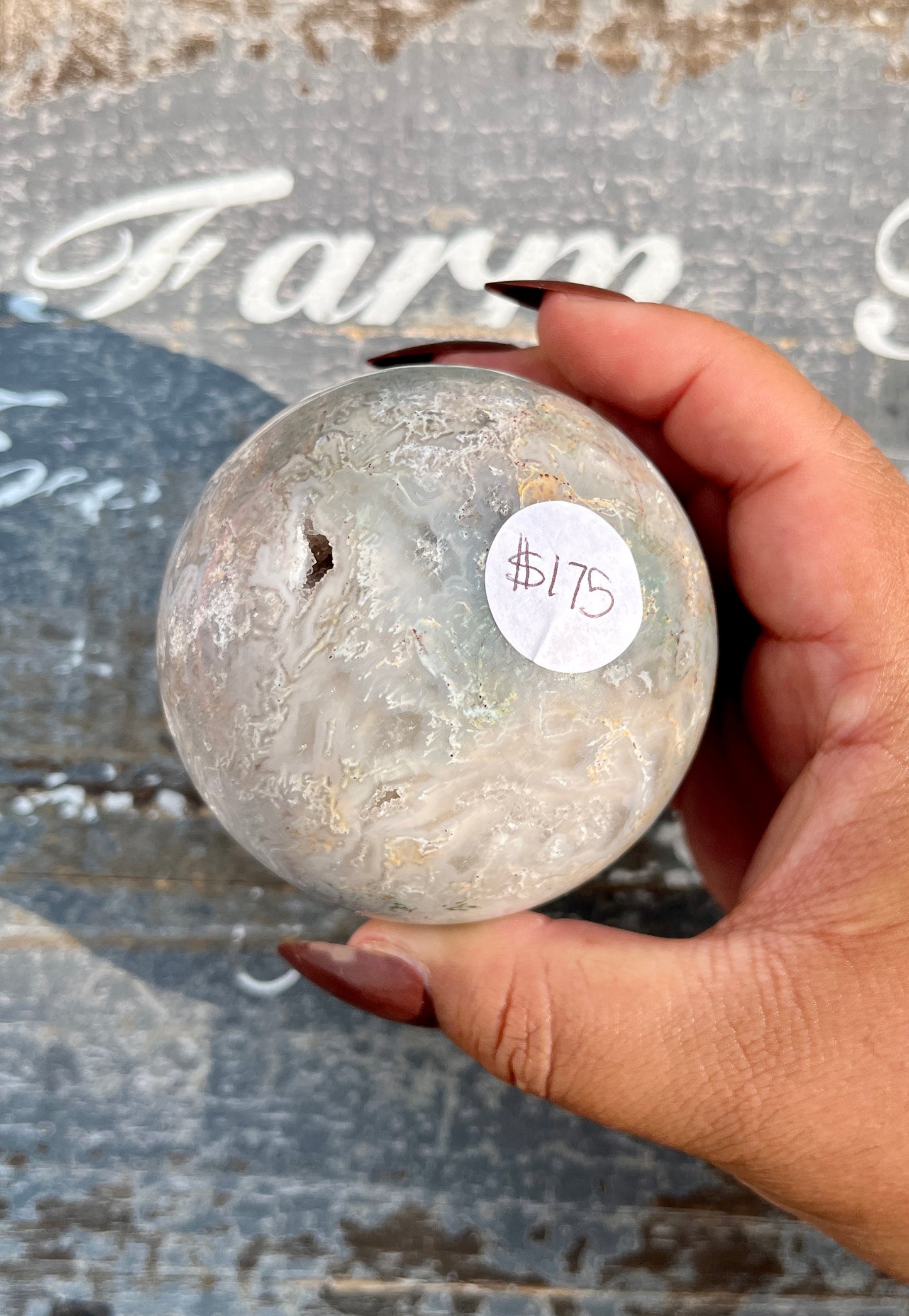 Gorgeous High Grade High Polish Moss Agate with Dark Lavender Inclusions and Druzy from Brazil