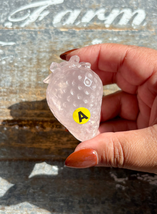 Gorgeous Rose Quartz Strawberry | Opt A
