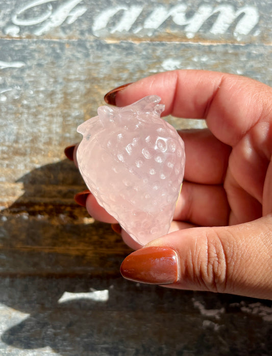 Gorgeous Rose Quartz Strawberry | Opt A