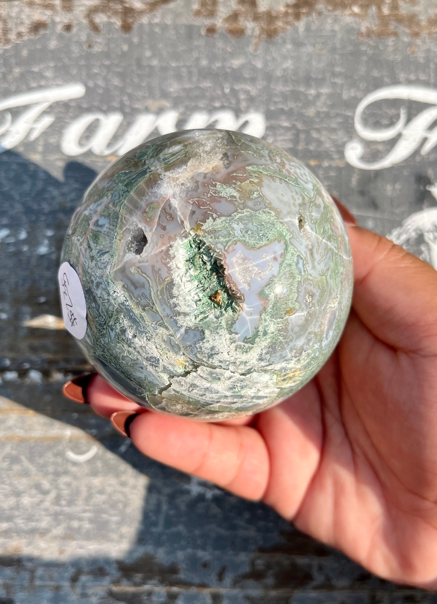 Gorgeous High Grade High Polish Moss Agate with Druzy from Brazil