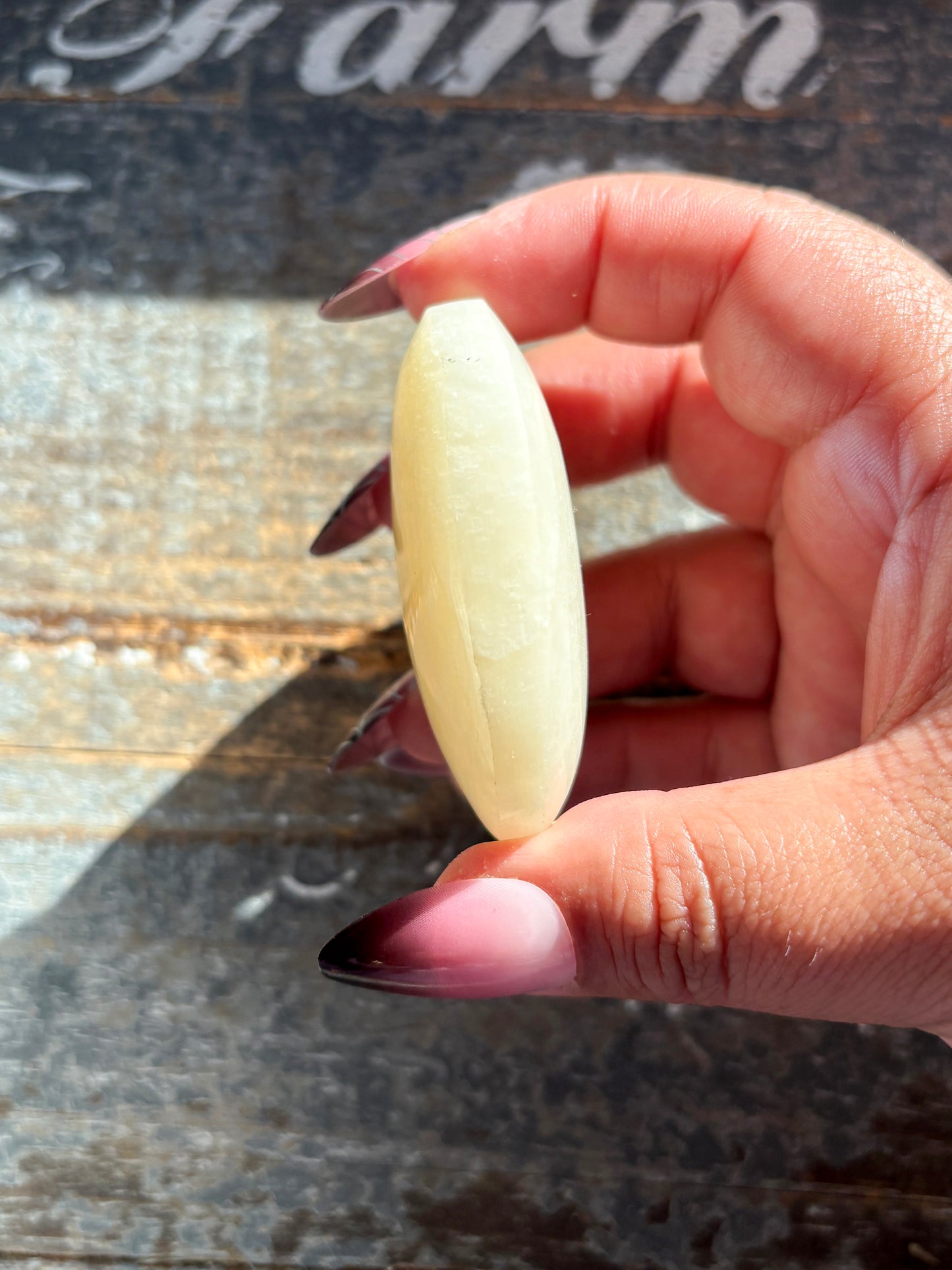 Gorgeous White Moonstone with Blue Flash Palm Stone from India