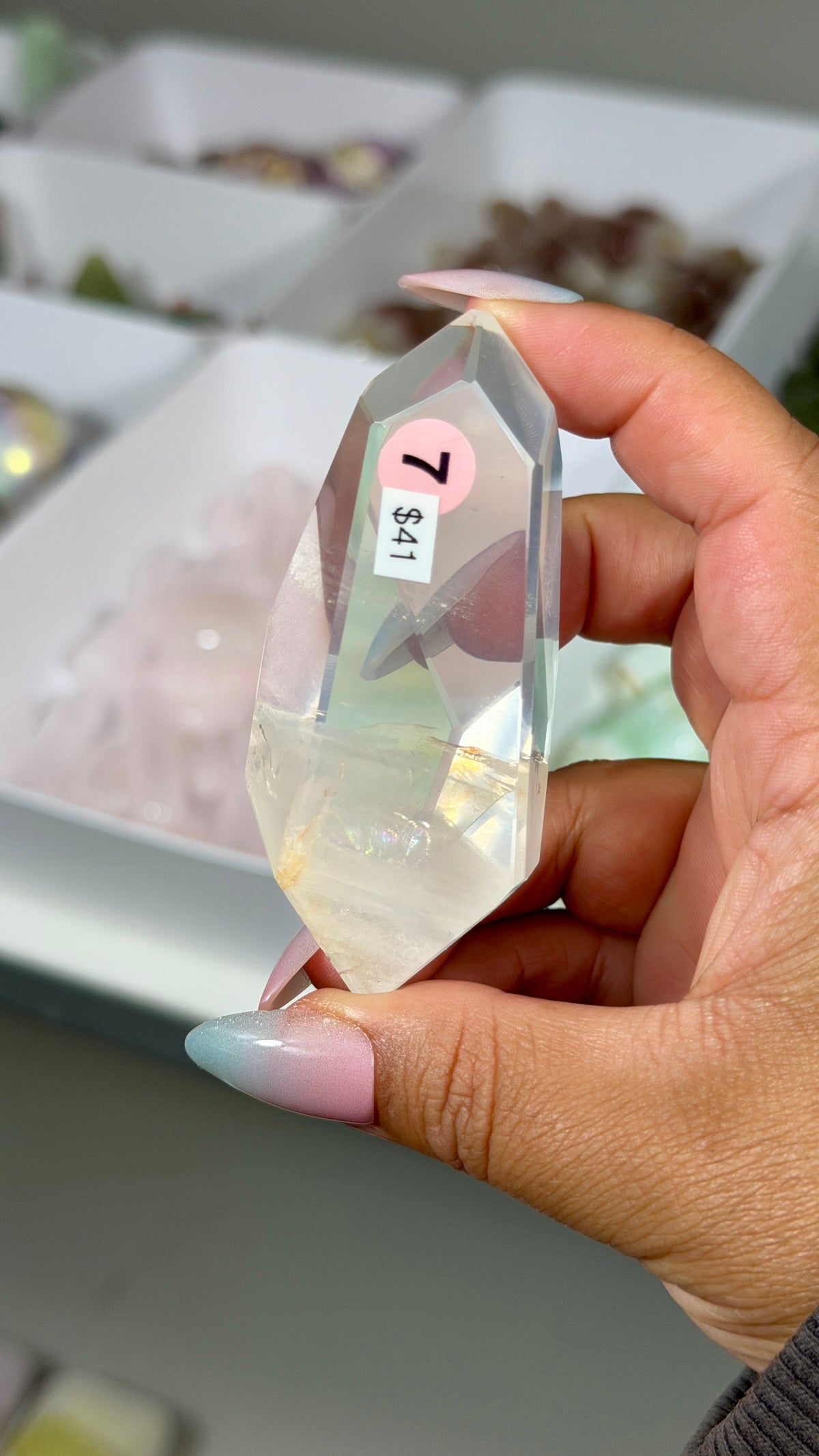 Gorgeous Girasol Quartz Freeform | Brazil | Opt 7 | Denver Gem Show Find