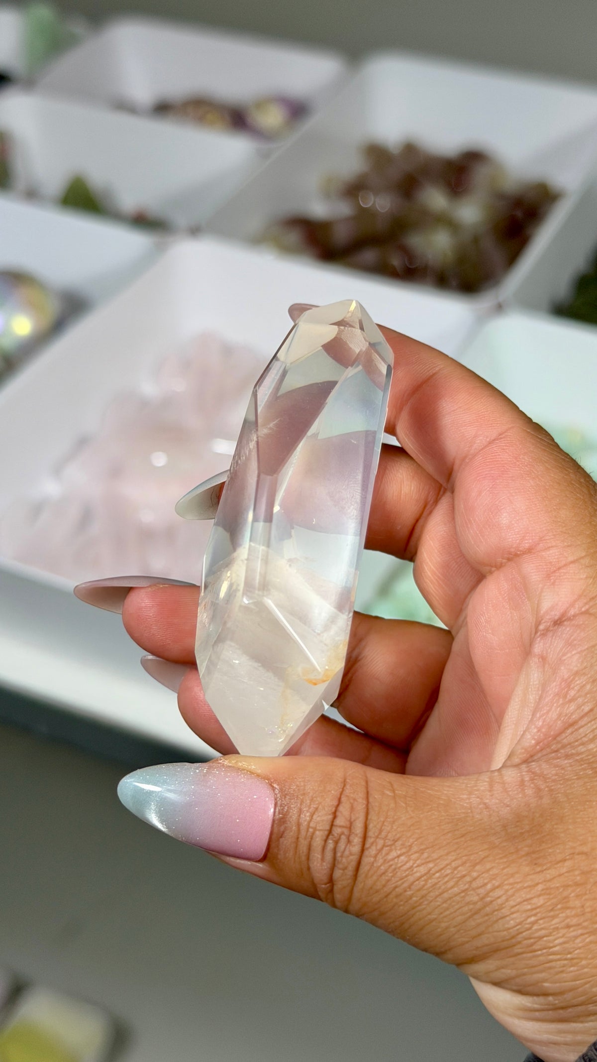 Gorgeous Girasol Quartz Freeform | Brazil | Opt 7 | Denver Gem Show Find