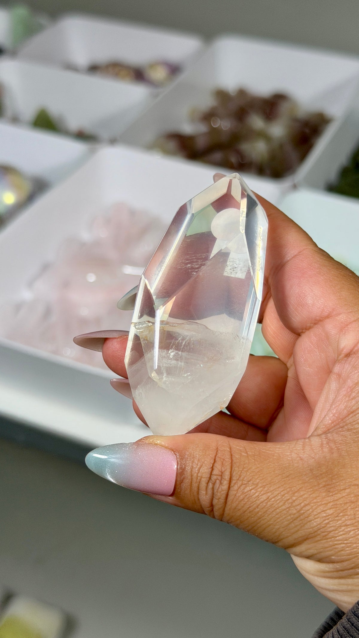 Gorgeous Girasol Quartz Freeform | Brazil | Opt 7 | Denver Gem Show Find