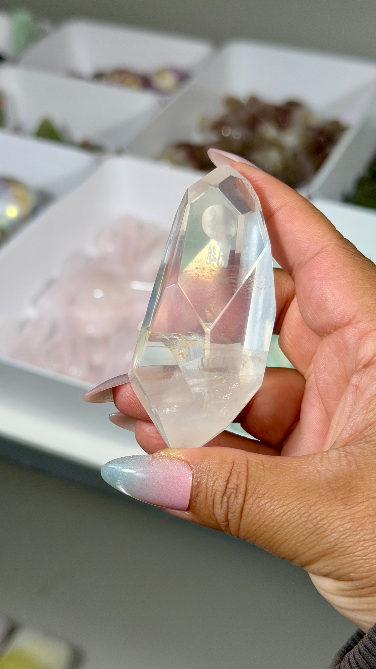 Gorgeous Girasol Quartz Freeform | Brazil | Opt 7 | Denver Gem Show Find