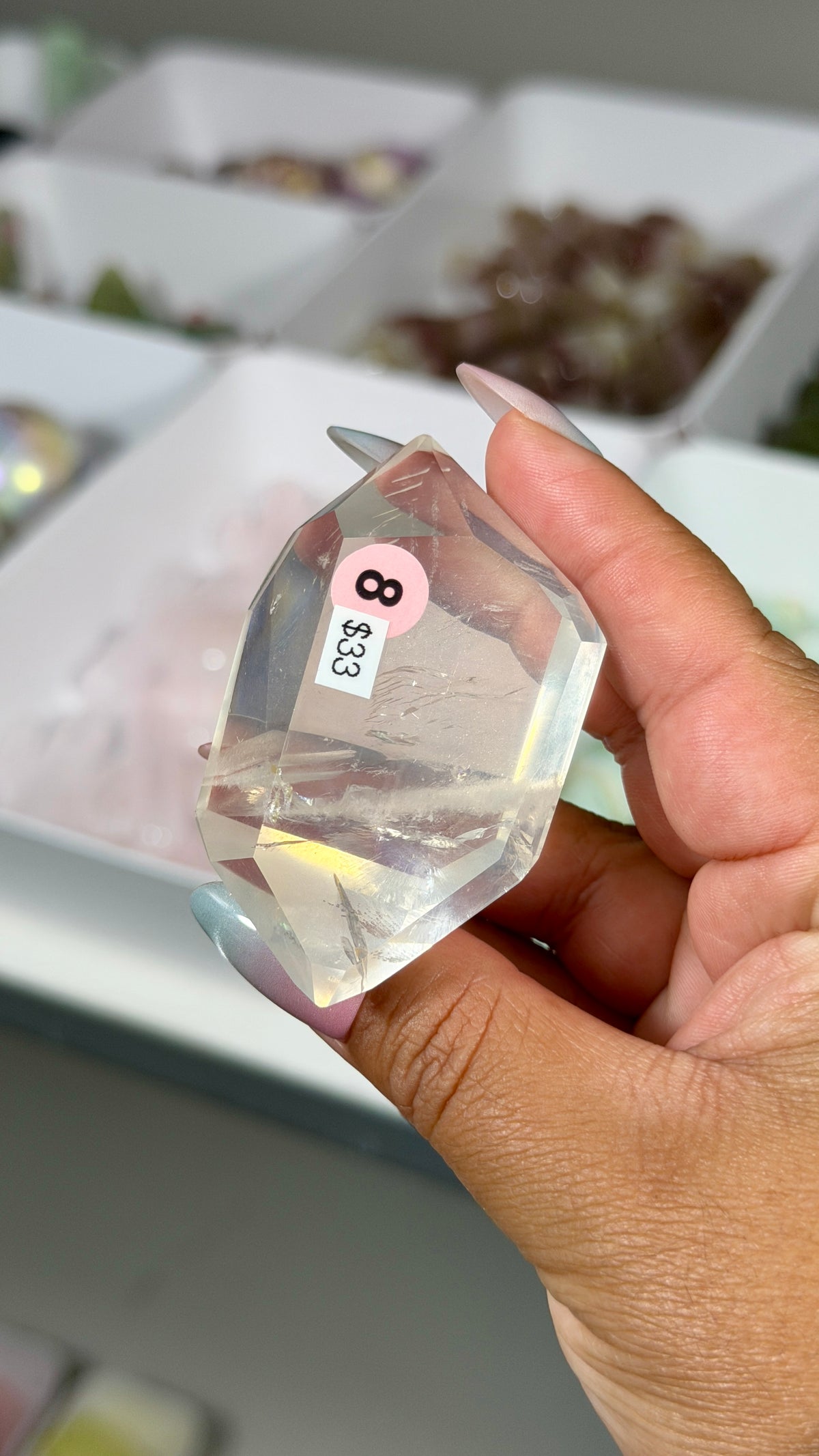 Gorgeous Girasol Quartz Freeform | Brazil | Opt 8 | Denver Gem Show Find