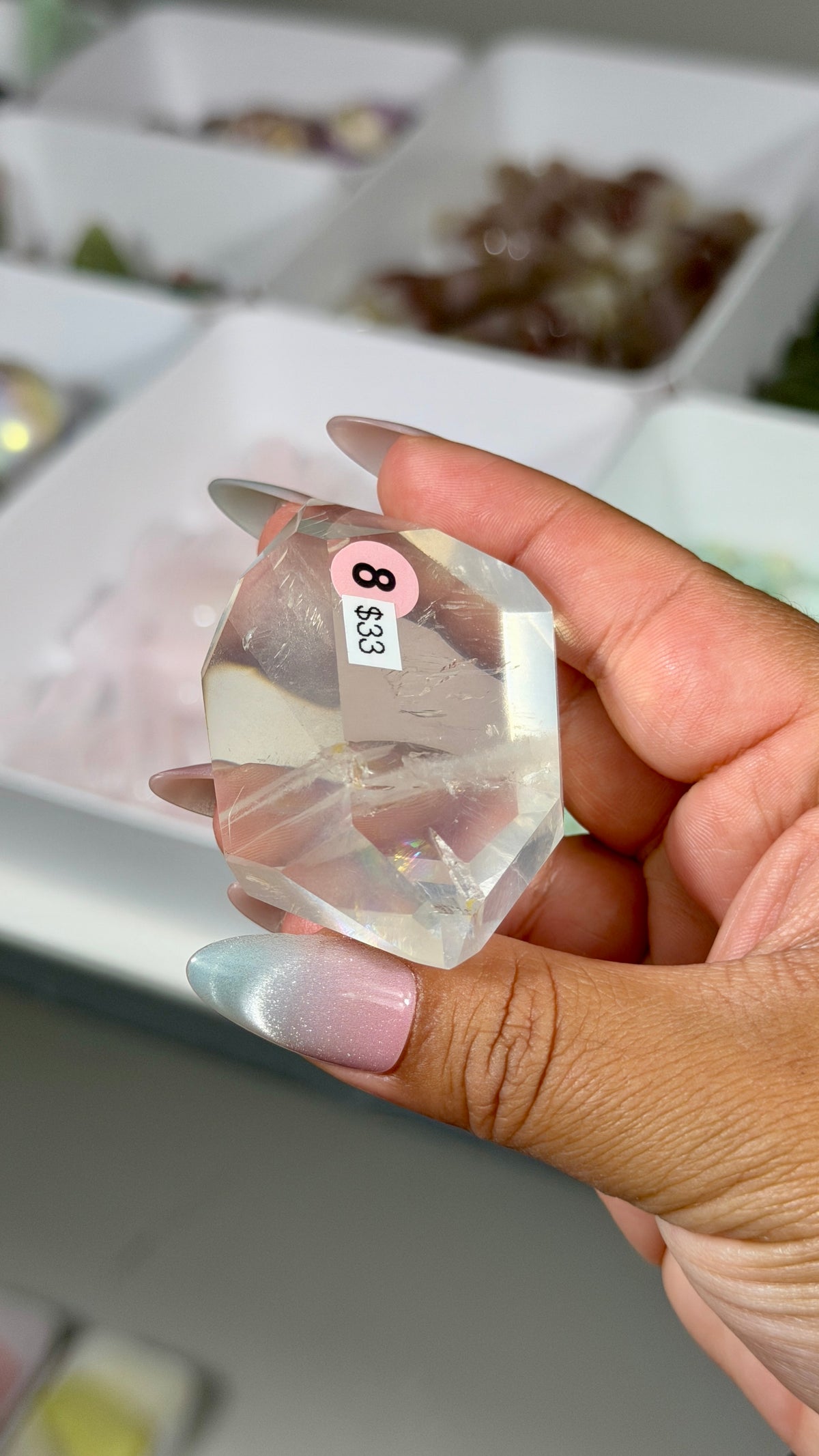 Gorgeous Girasol Quartz Freeform | Brazil | Opt 8 | Denver Gem Show Find