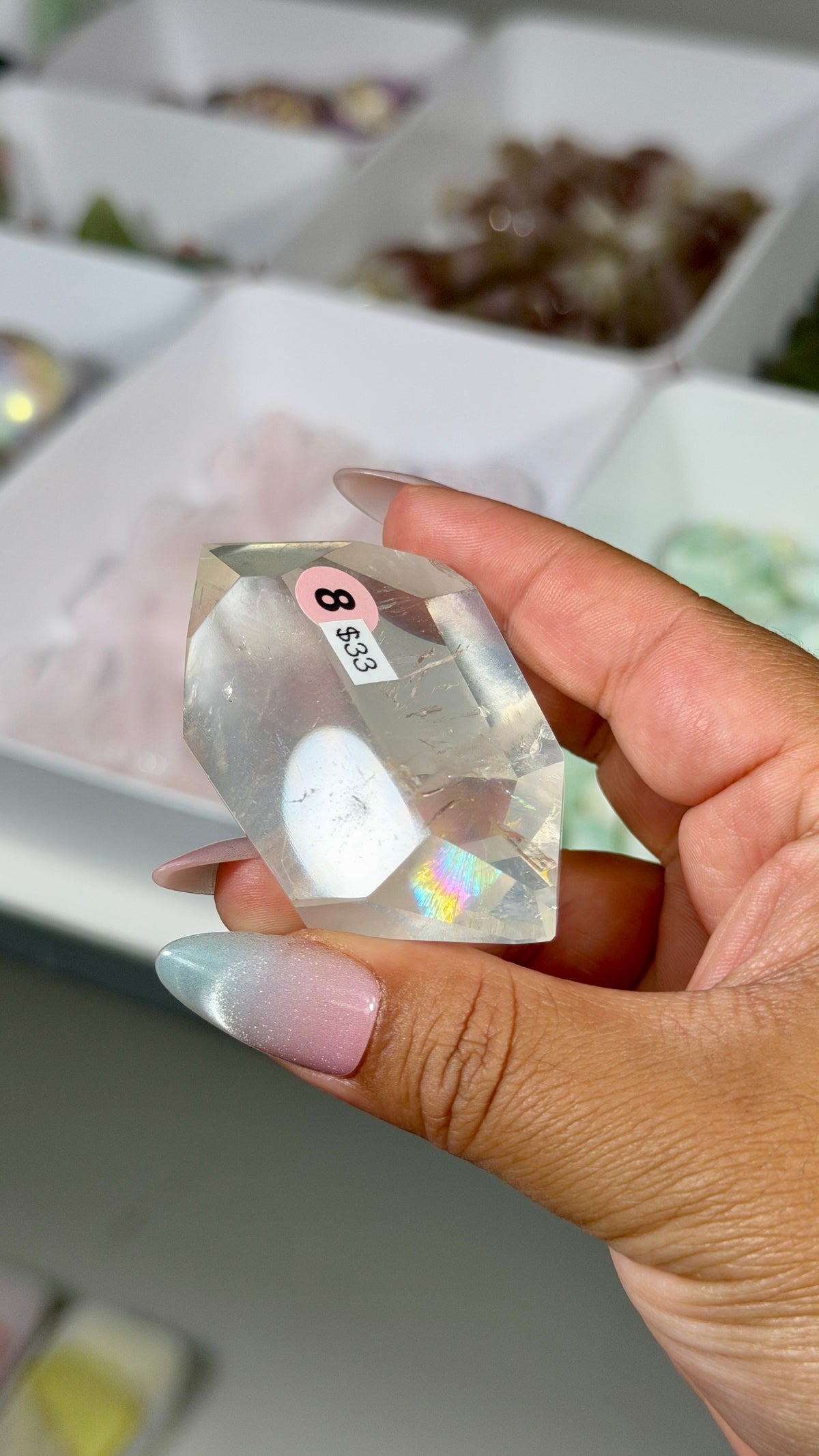 Gorgeous Girasol Quartz Freeform | Brazil | Opt 8 | Denver Gem Show Find