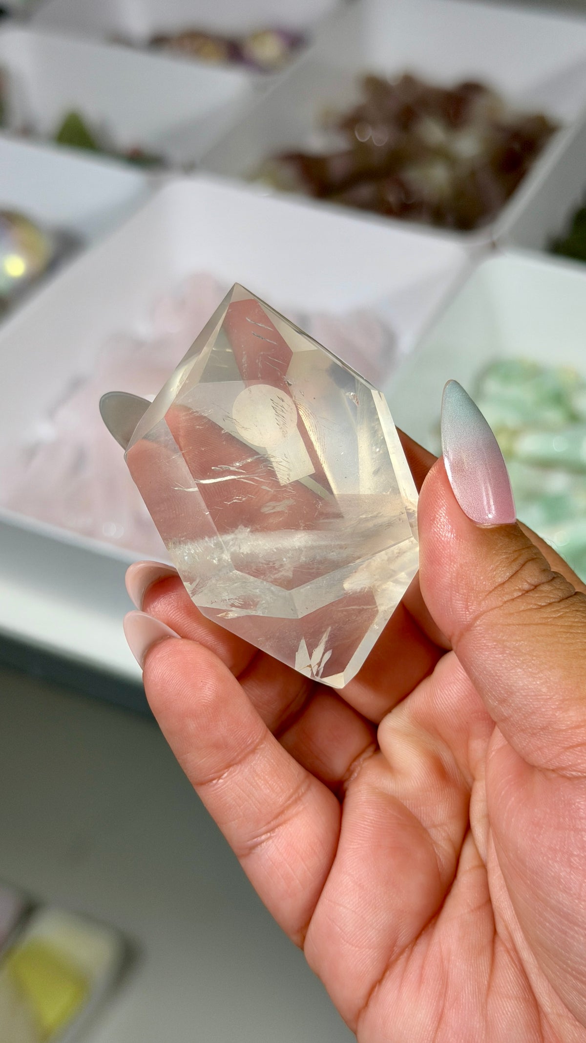 Gorgeous Girasol Quartz Freeform | Brazil | Opt 8 | Denver Gem Show Find