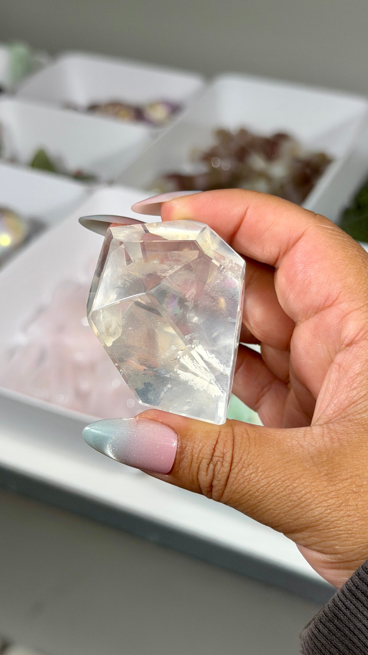 Gorgeous Girasol Quartz Freeform | Brazil | Opt 10 | Denver Gem Show Find