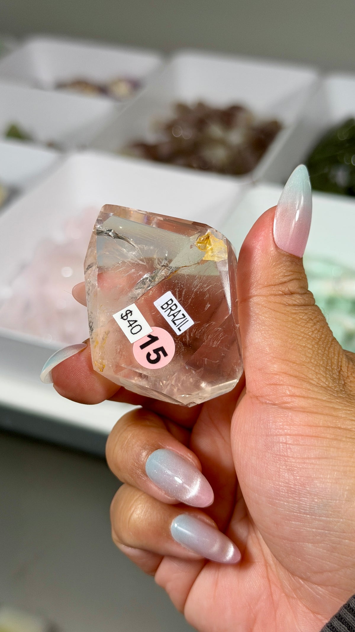 Gorgeous Clear Quartz Freeform | Brazil | Opt 15 | Denver Gem Show Find