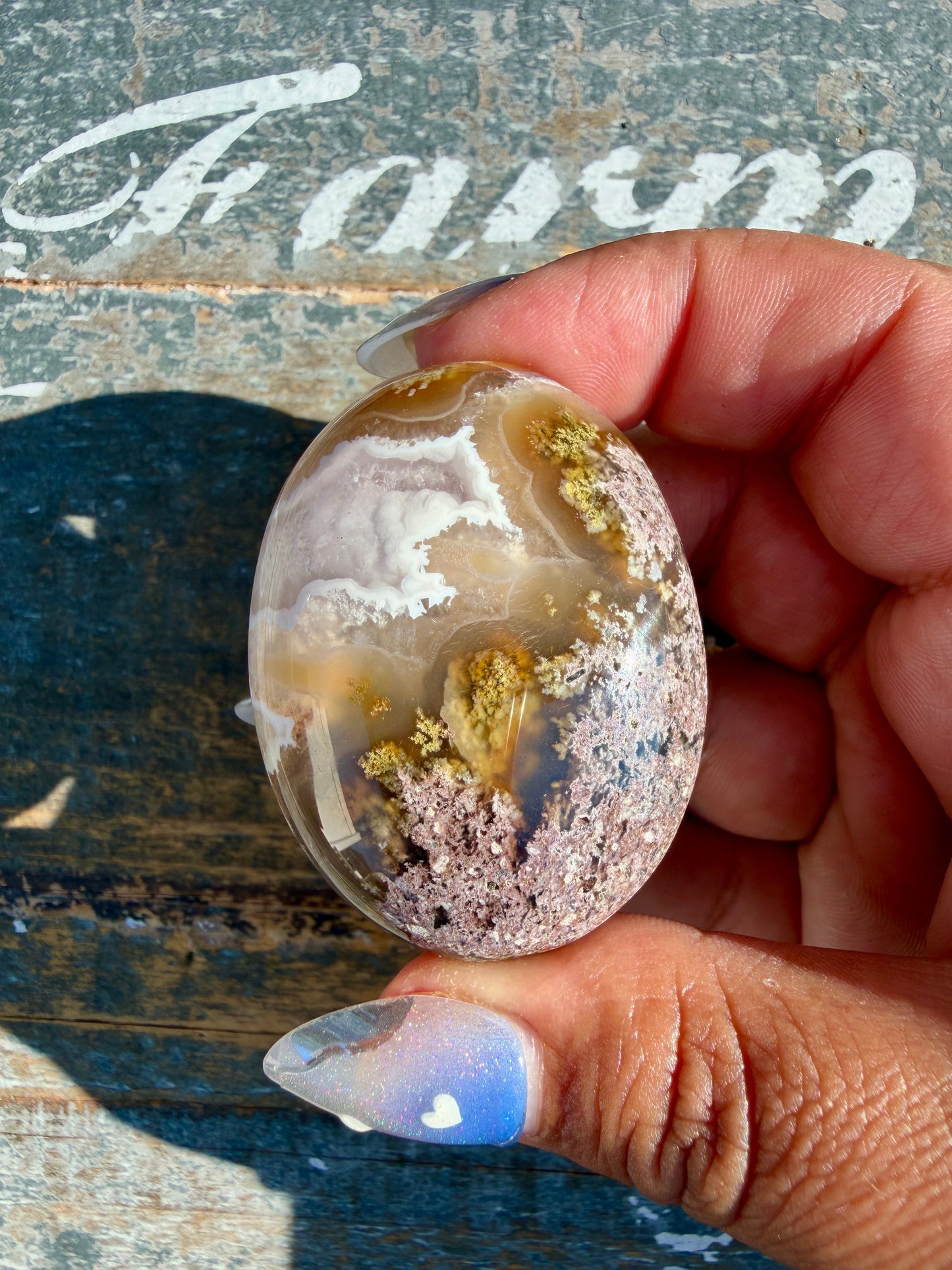 Gorgeous Scenic Moss Agate Palm Stone | Indonesia | Opt 33