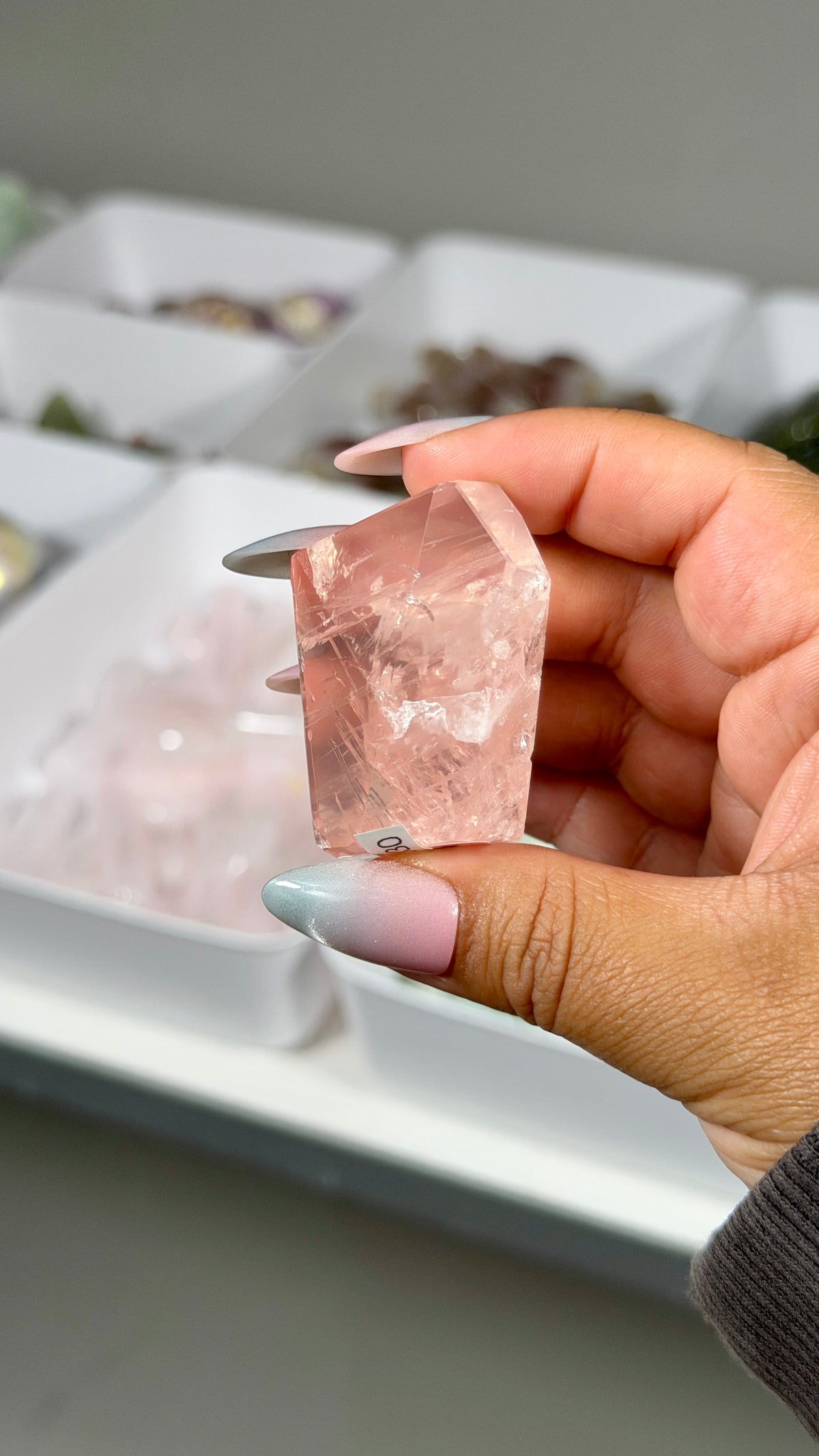 Gorgeous Clear Rose Quartz Freeform | Brazil | Opt 14 | Denver Gem Show Find