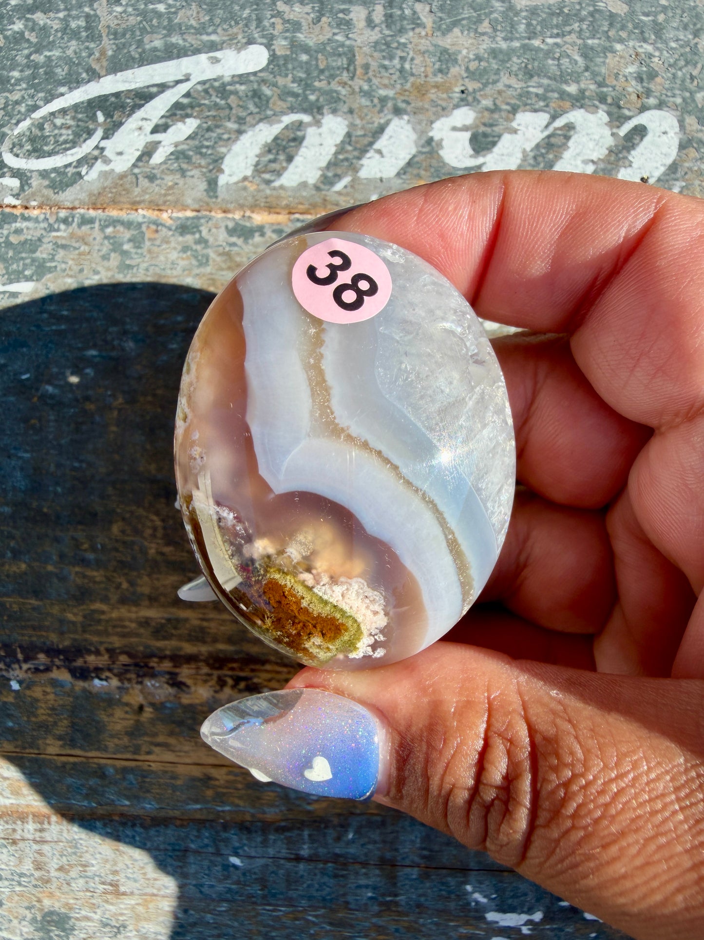 Gorgeous Scenic Moss Agate Palm Stone | Indonesia | Opt 38