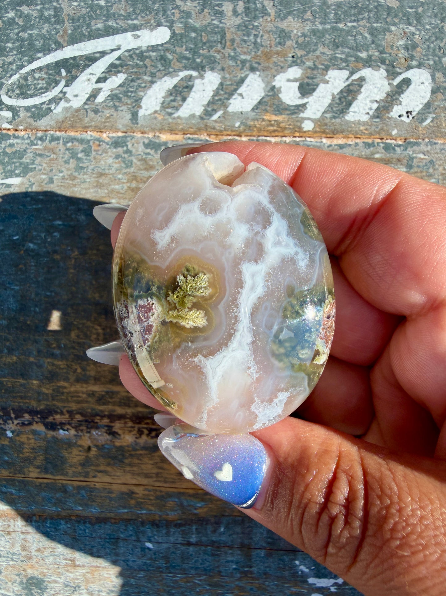 Gorgeous Scenic Moss Agate Palm Stone | Indonesia | Opt 40
