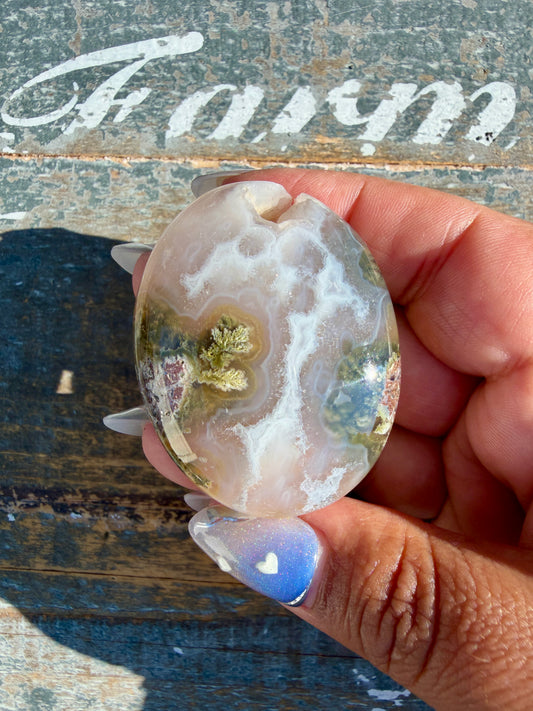 Gorgeous Scenic Moss Agate Palm Stone | Indonesia | Opt 40