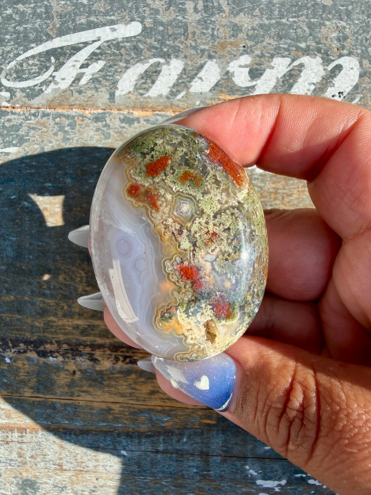 Gorgeous Scenic Moss Agate Palm Stone | Indonesia | Opt 26
