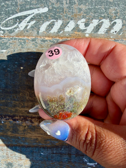 Gorgeous Scenic Moss Agate Palm Stone | Indonesia | Opt 39