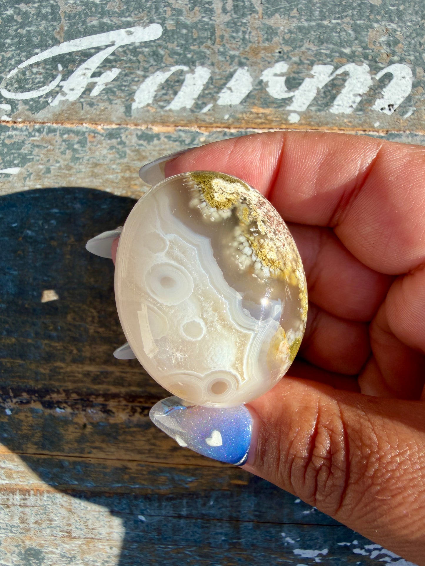 Gorgeous Scenic Moss Agate Palm Stone | Indonesia | Opt 44