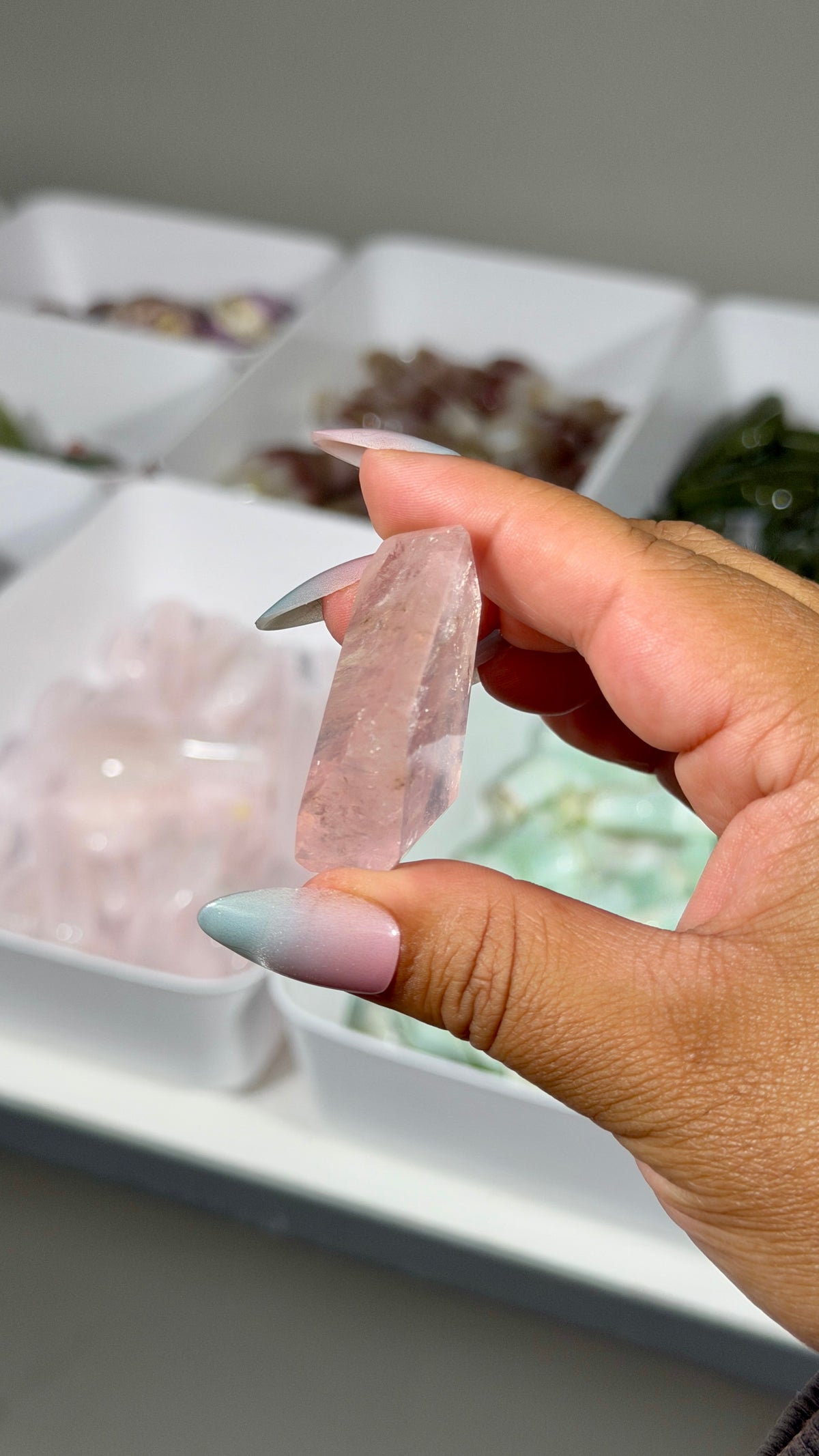 Gorgeous Clear Rose Quartz Freeform | Brazil | Opt 11 | Denver Gem Show Find