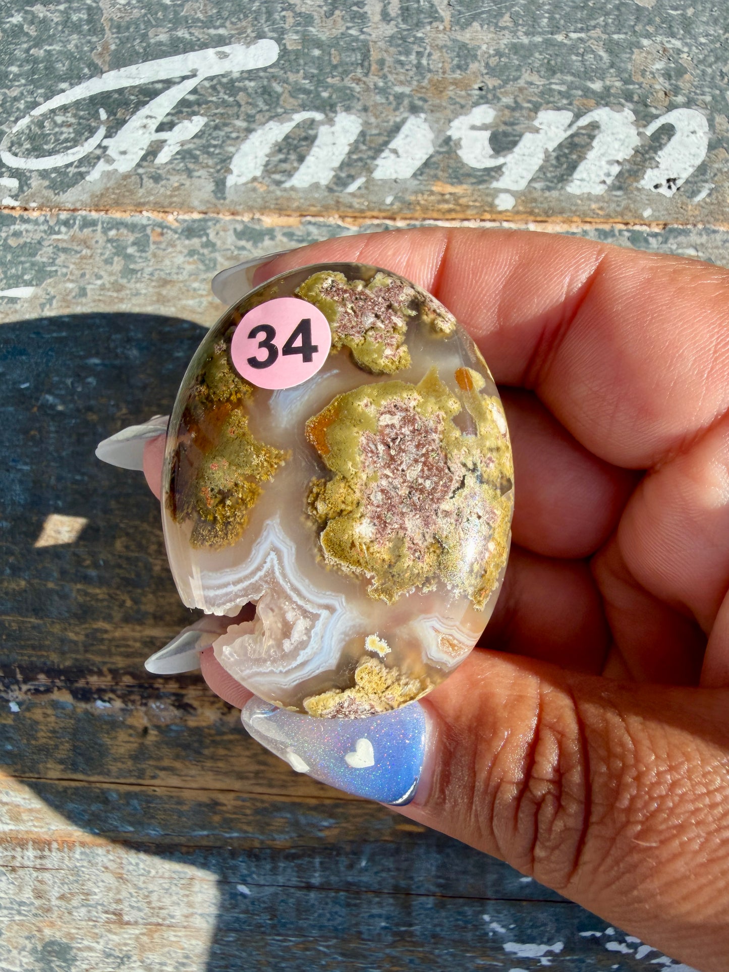 Gorgeous Scenic Moss Agate Palm Stone | Indonesia | Opt 34