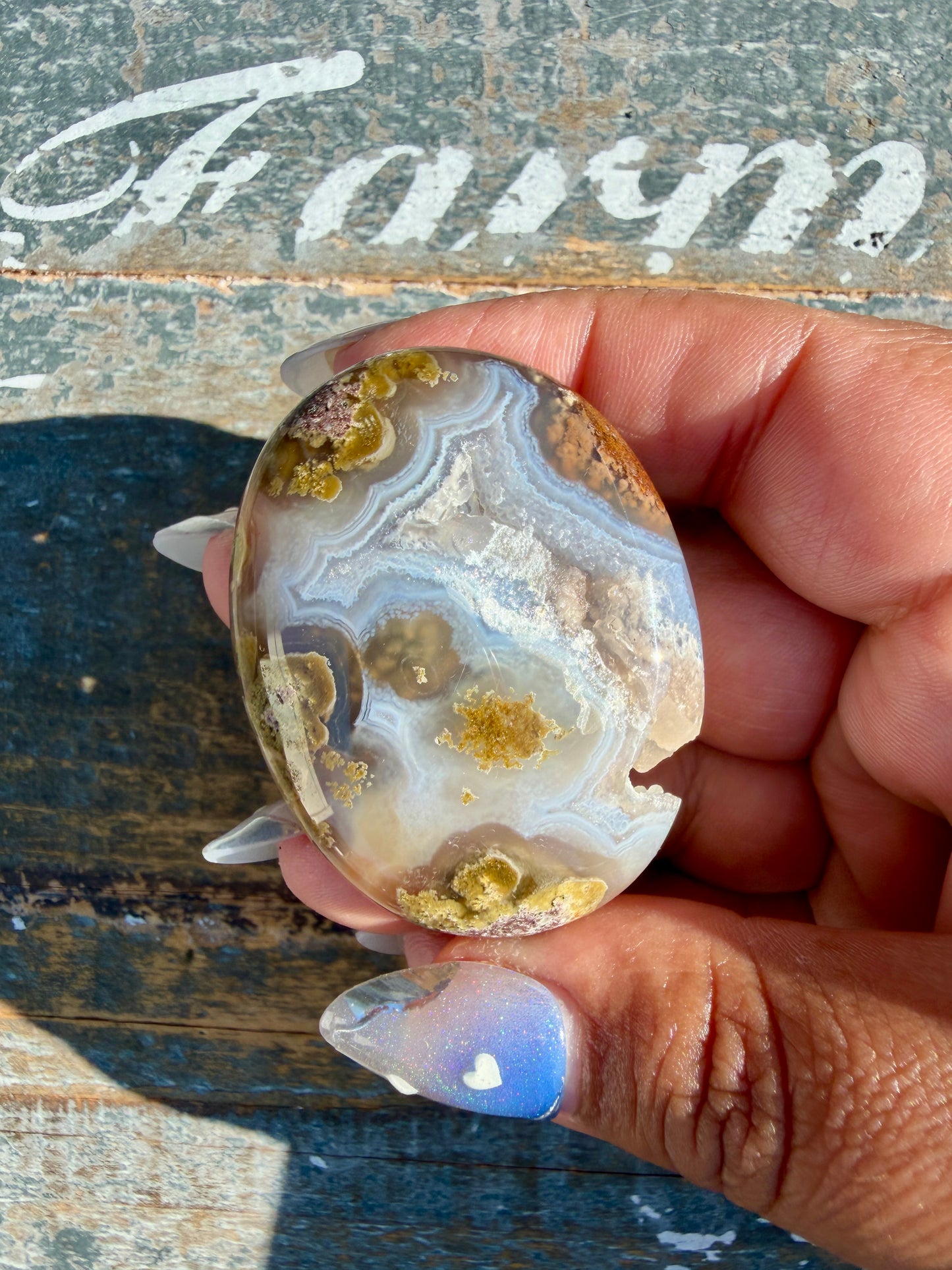 Gorgeous Scenic Moss Agate Palm Stone | Indonesia | Opt 34
