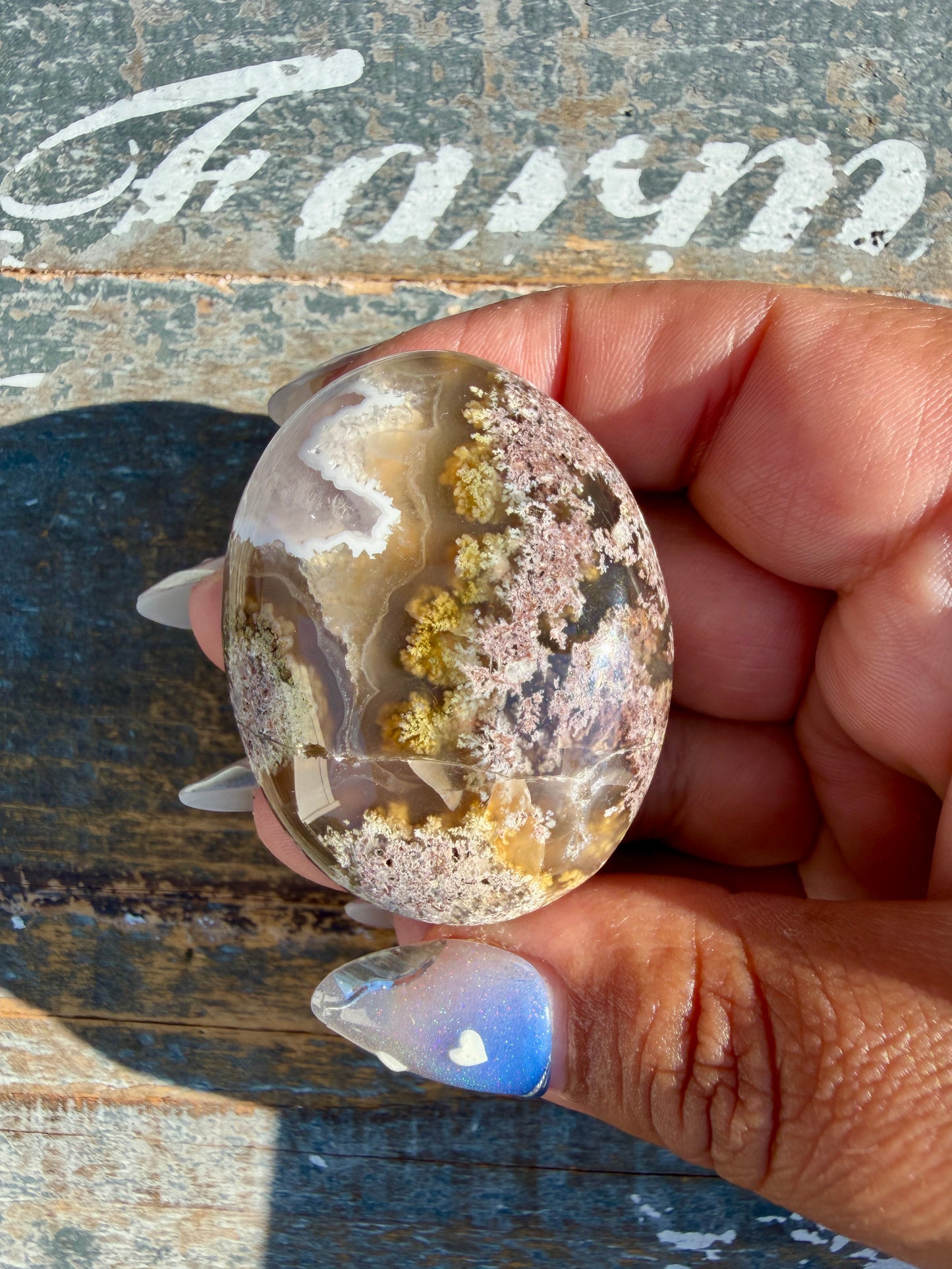 Gorgeous Scenic Moss Agate Palm Stone | Indonesia | Opt 46