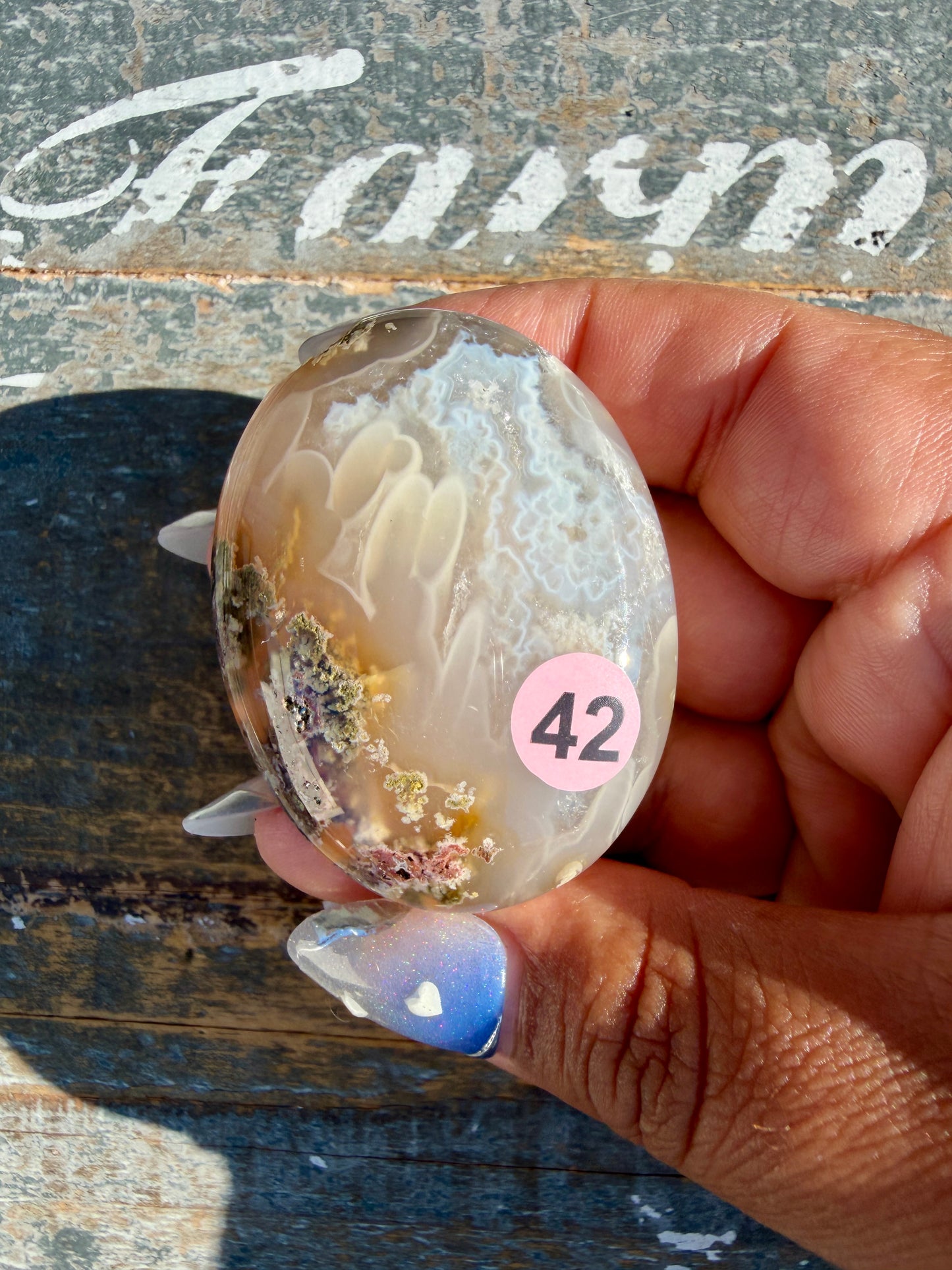 Gorgeous Scenic Moss Agate Palm Stone | Indonesia | Opt 42