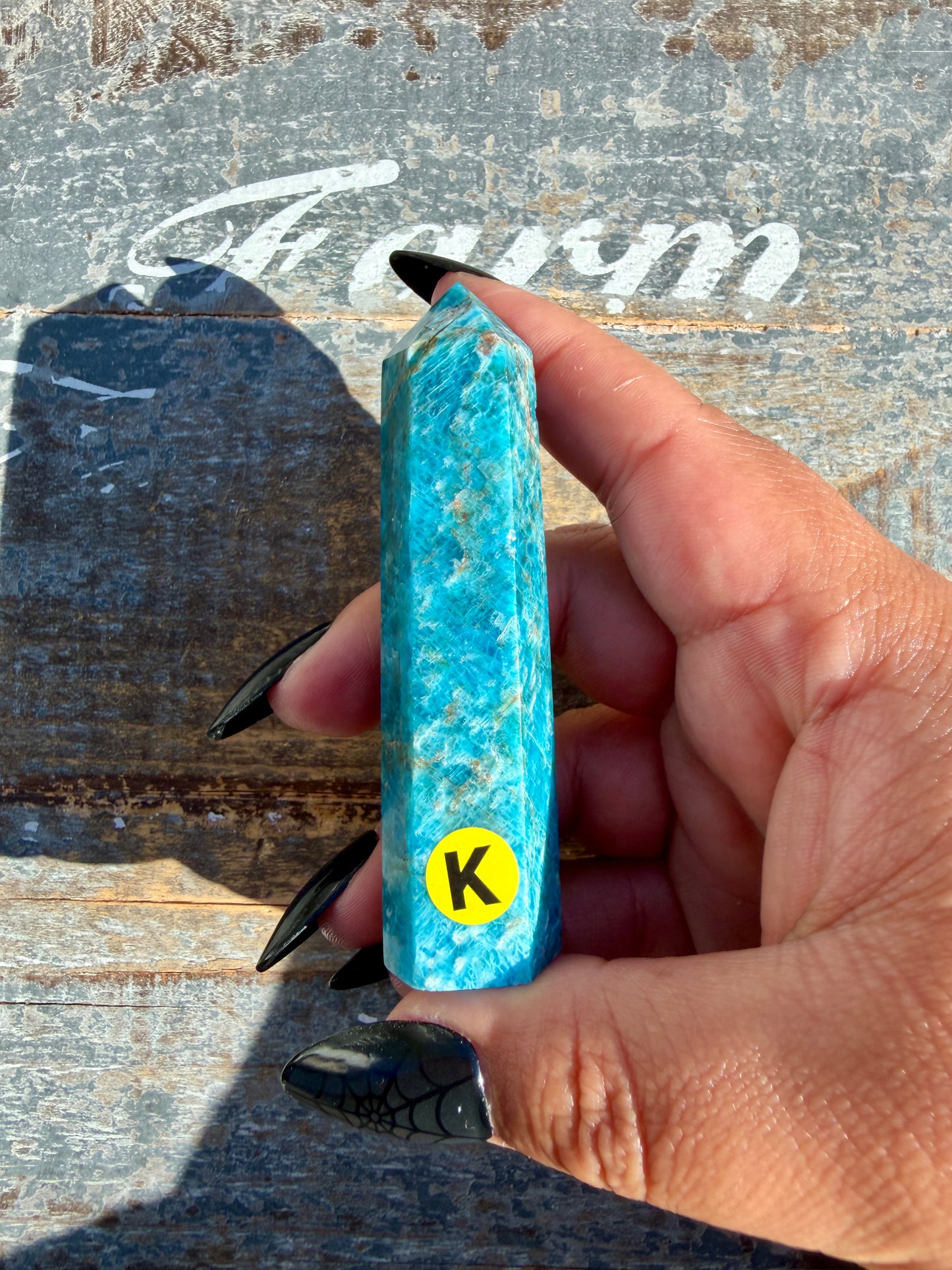 Gorgeous Blue Apatite Tower | Opt K