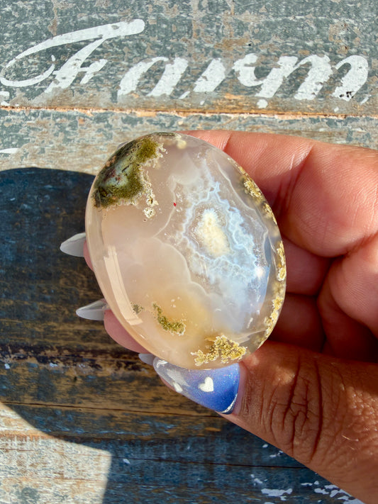 Gorgeous Scenic Moss Agate Palm Stone | Indonesia | Opt 42