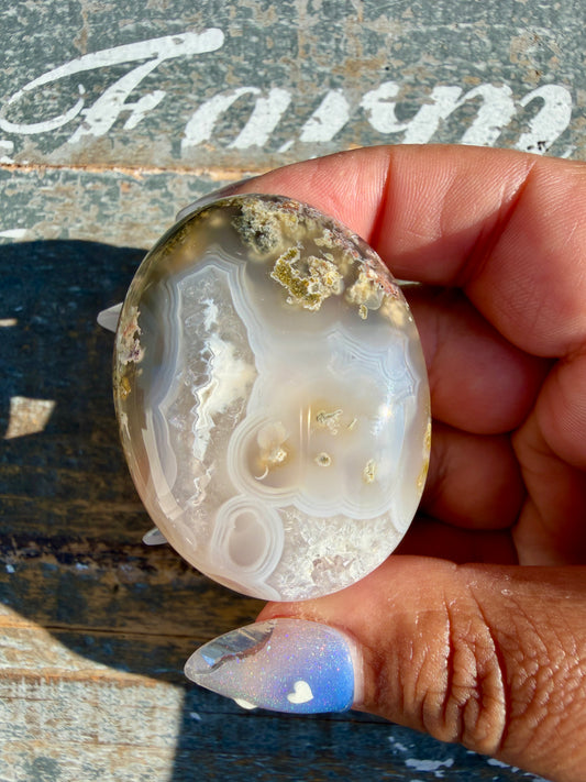 Gorgeous Scenic Moss Agate Palm Stone | Indonesia | Opt 19