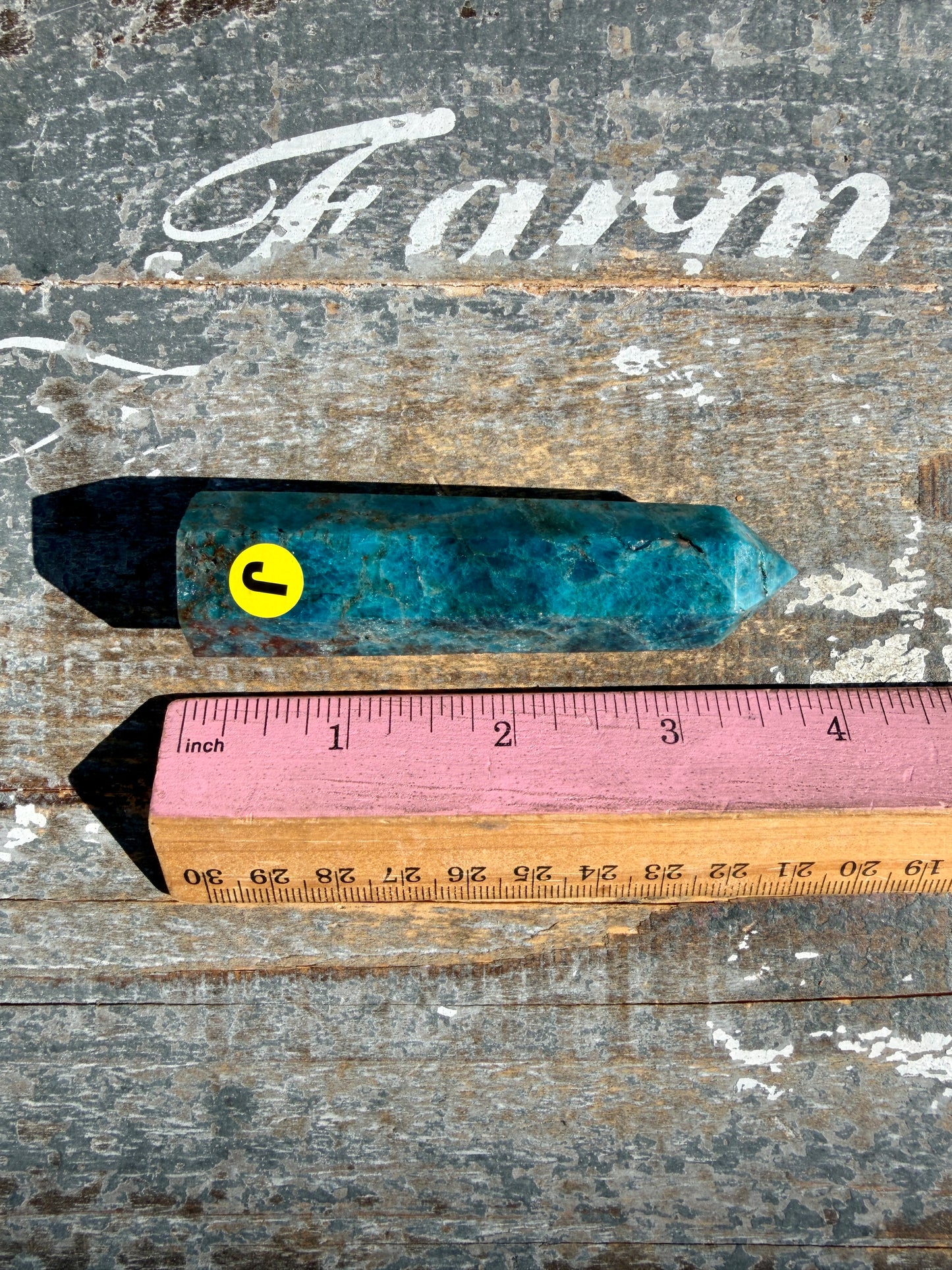 Gorgeous Blue Apatite Tower | Opt J