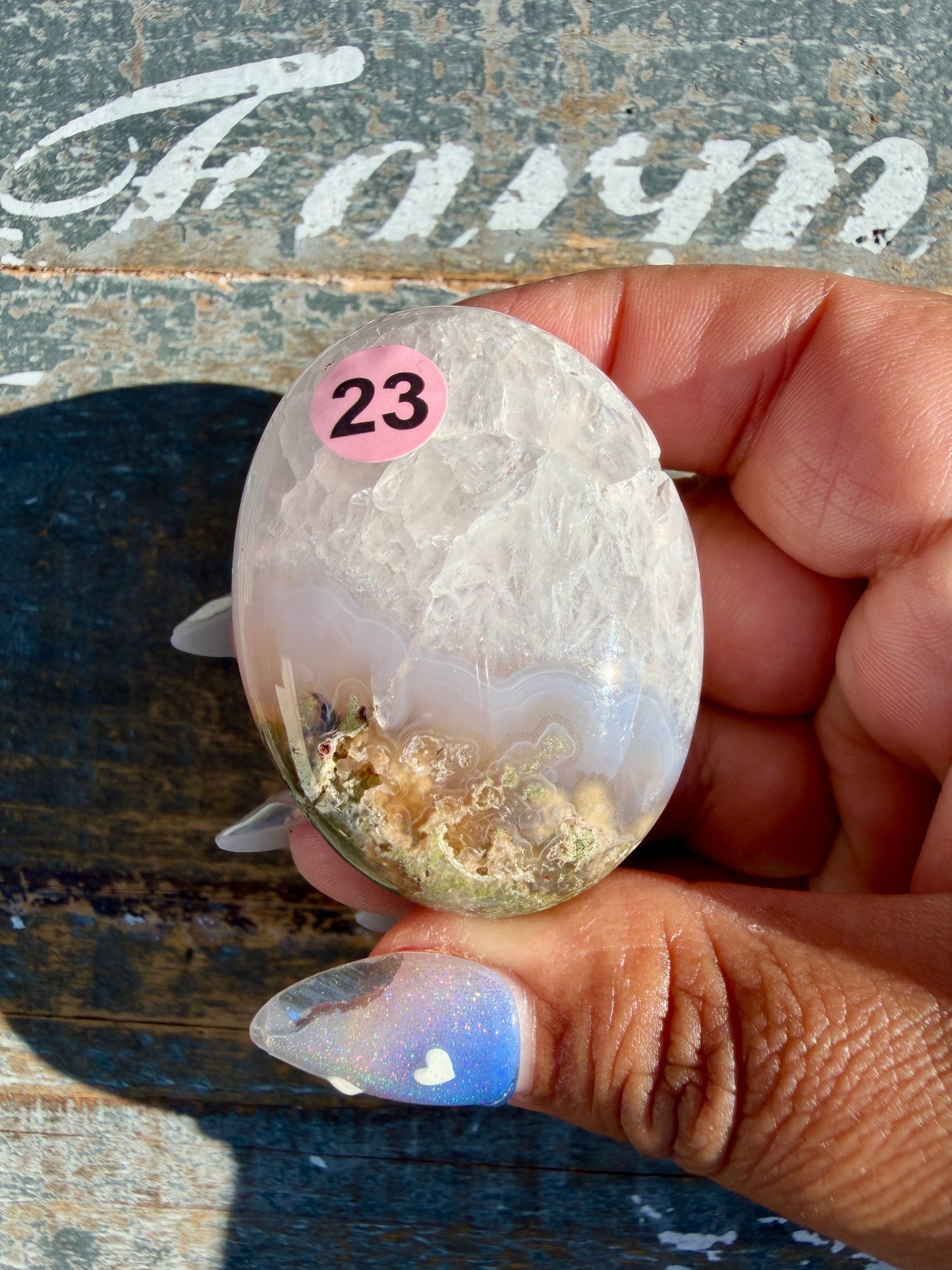 Gorgeous Scenic Moss Agate Palm Stone | Indonesia | Opt 23