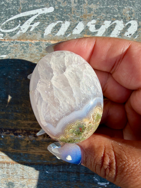 Gorgeous Scenic Moss Agate Palm Stone | Indonesia | Opt 23