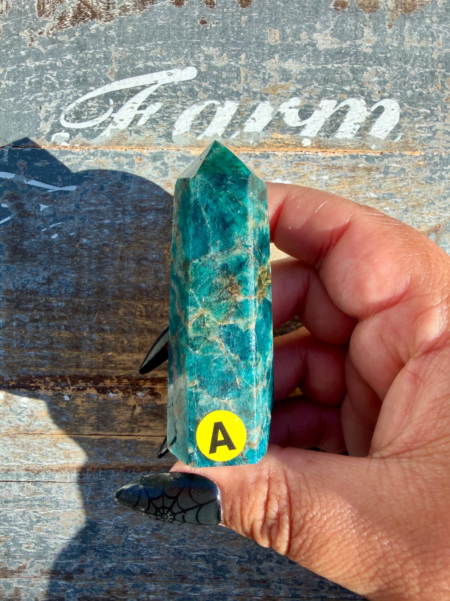 Gorgeous Blue Apatite Tower | Opt A