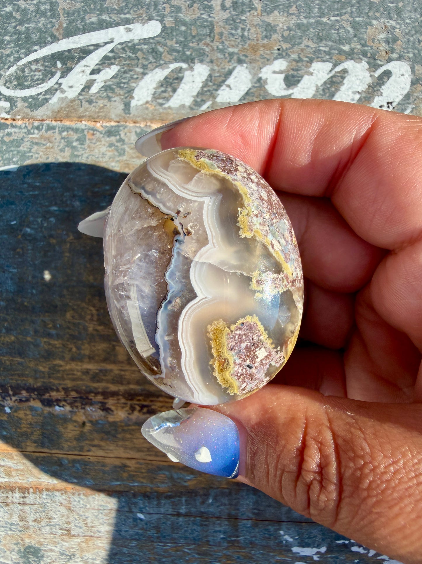 Gorgeous Scenic Moss Agate Palm Stone | Indonesia | Opt 36