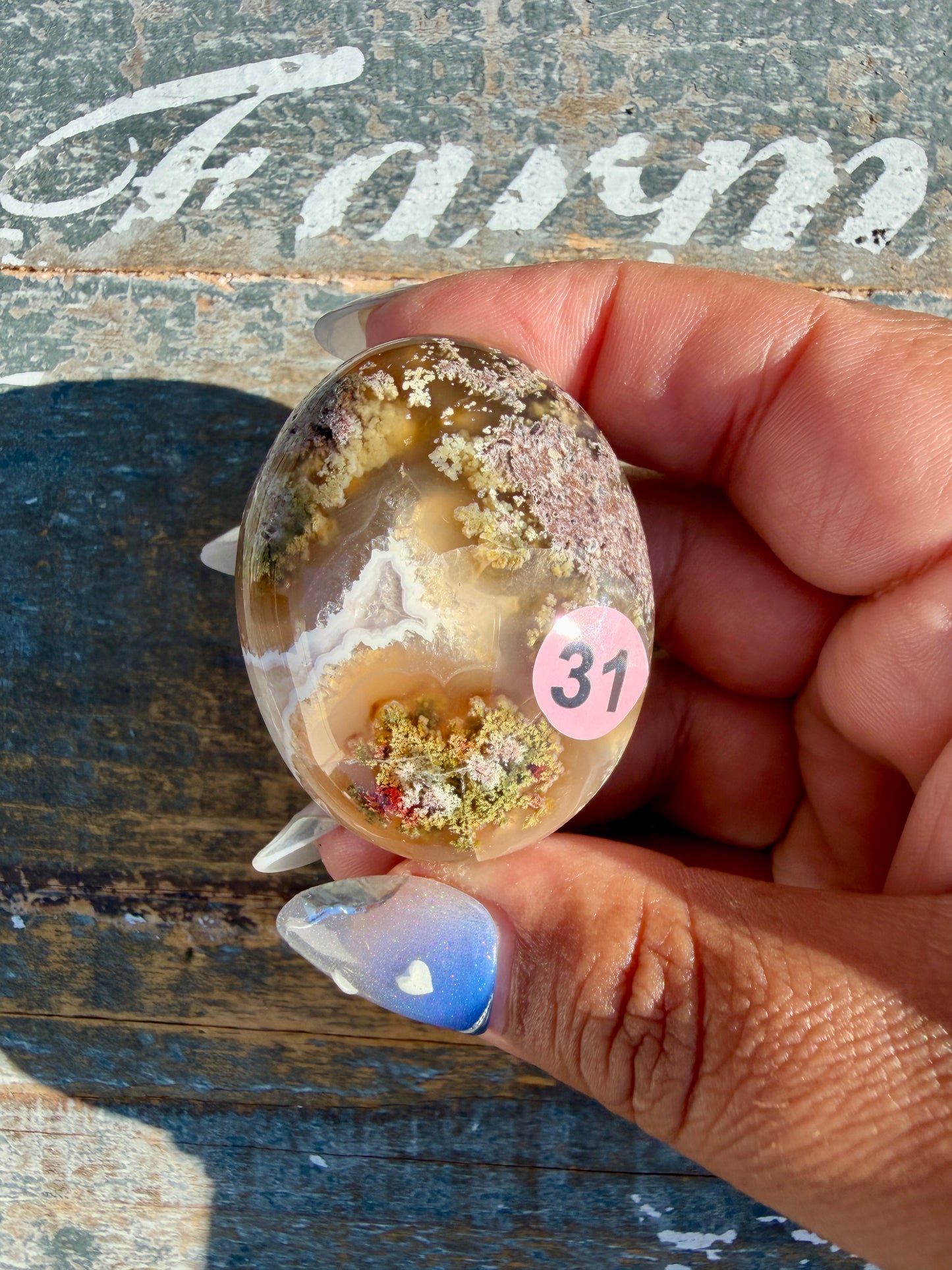Gorgeous Scenic Moss Agate Palm Stone | Indonesia | Opt 31