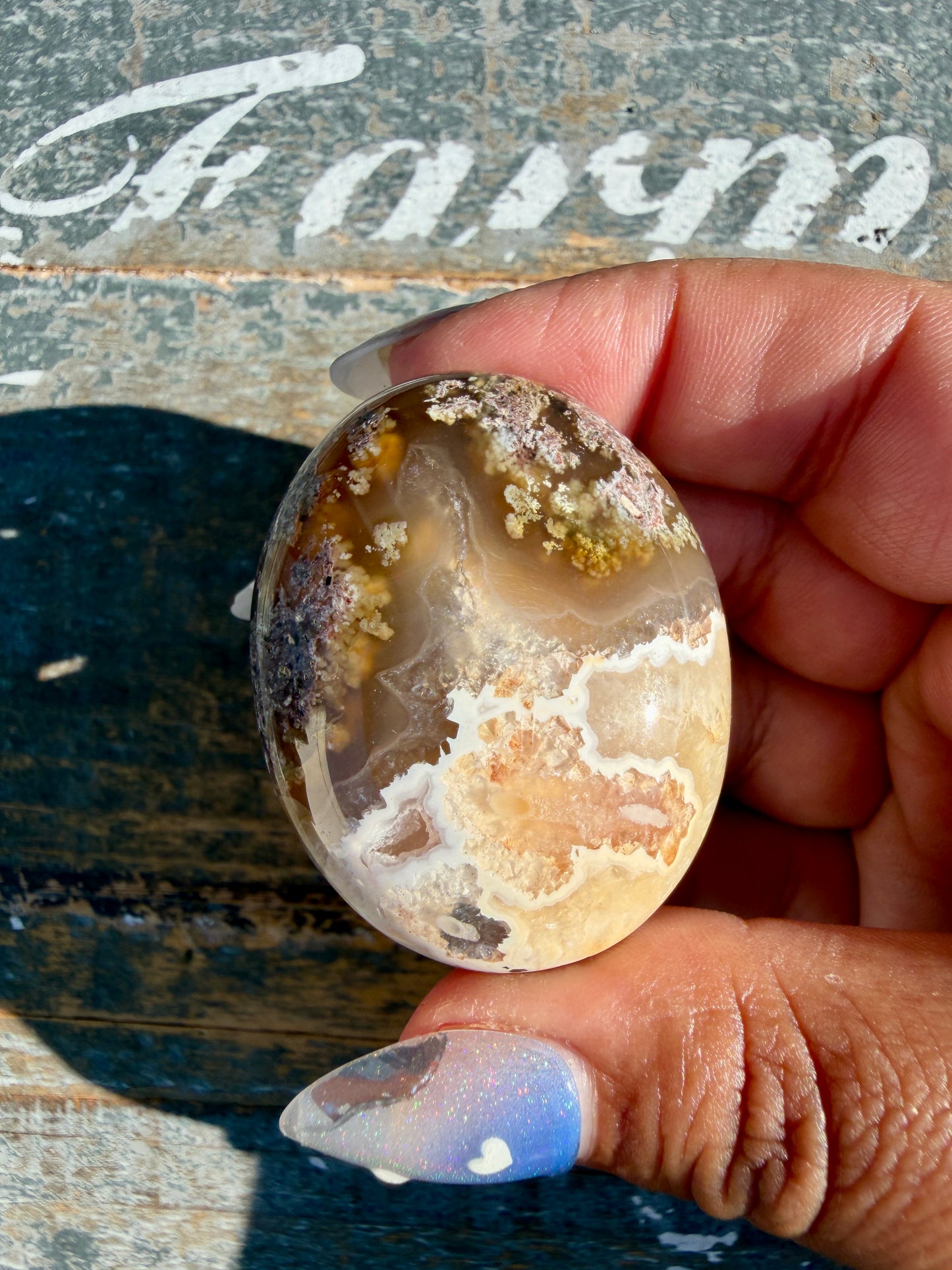Gorgeous Scenic Moss Agate Palm Stone | Indonesia | Opt 31