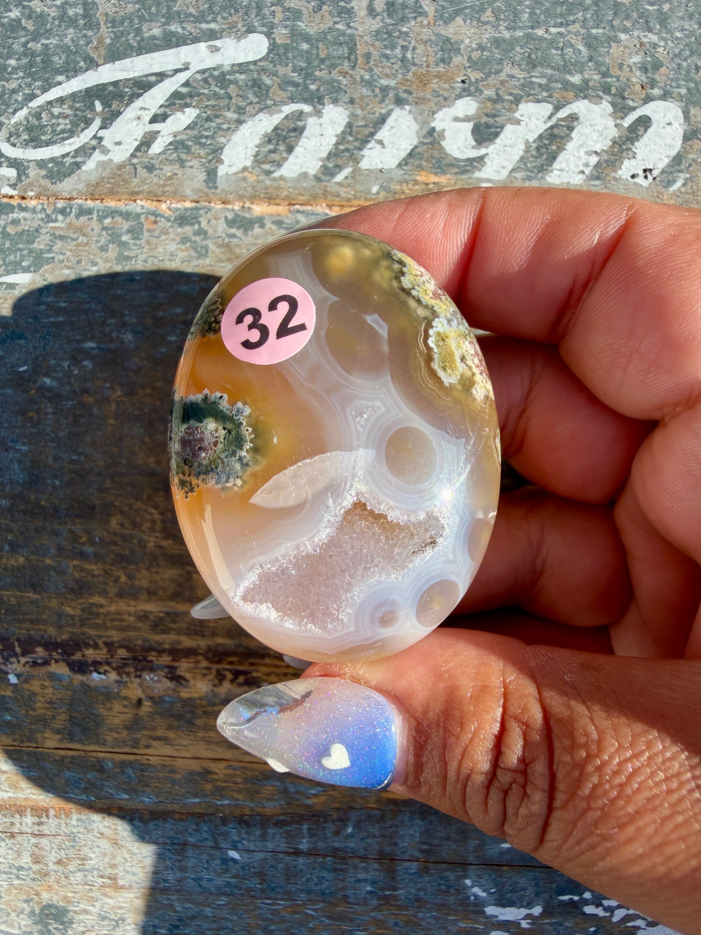 Gorgeous Scenic Moss Agate Palm Stone | Indonesia | Opt 32