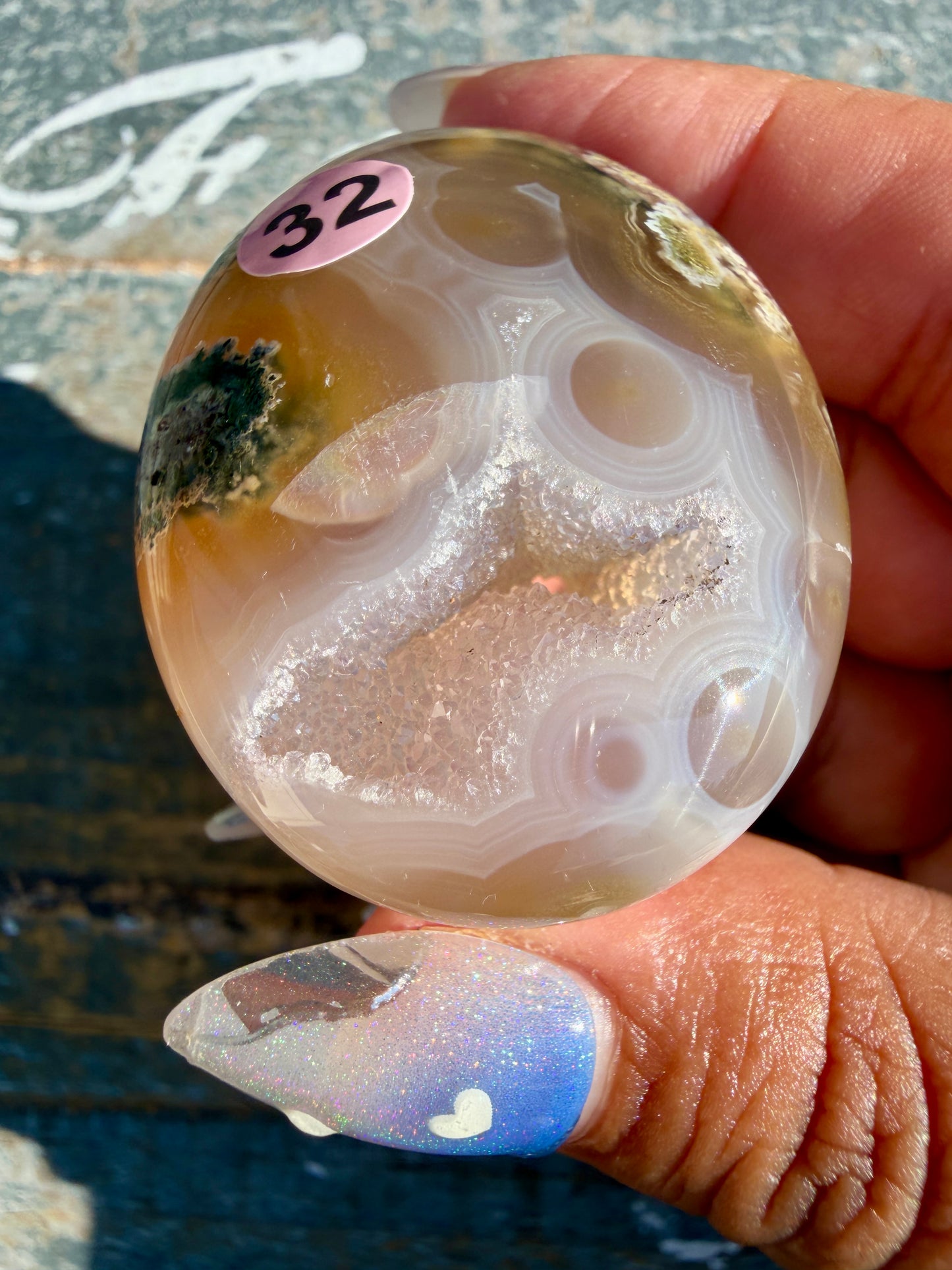 Gorgeous Scenic Moss Agate Palm Stone | Indonesia | Opt 32